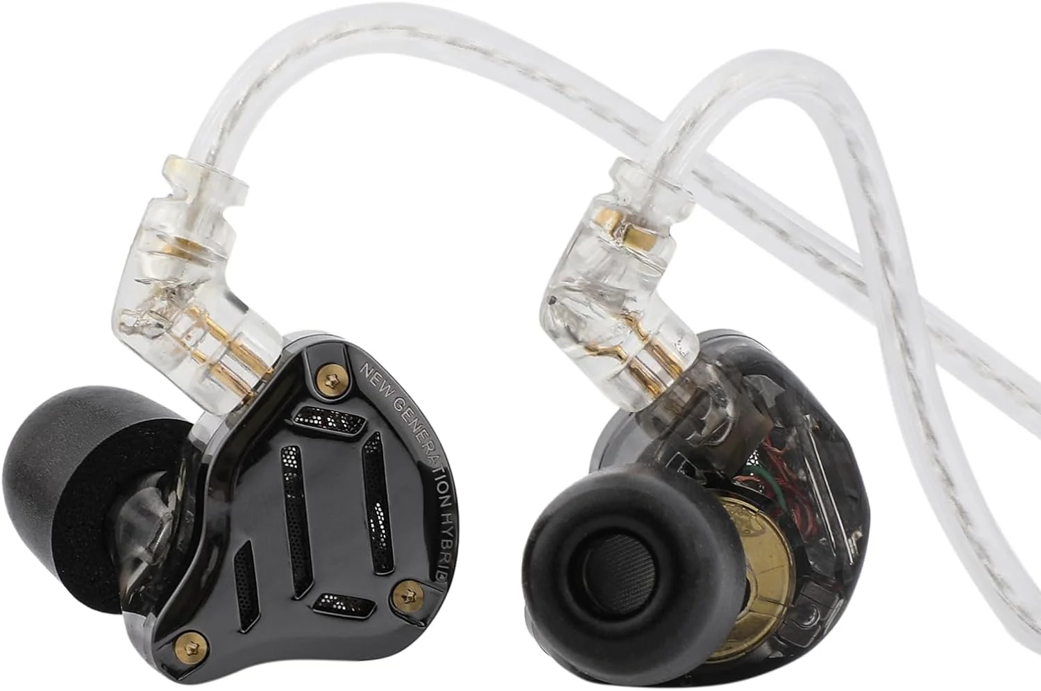 Linsoul KZ ZS10 PRO 2 مانیتور داخل گوشی IEM، هدفون سیمی هیبریدی 1DD+4BA، با سوییچ تنظیم 4 سطحی، هدفون گیمینگ کراس اوور 3 طرفه، کابل نقره اندود IEM برای نوازندگان و علاقه مندان به صدا (همراه با میکروفون)
