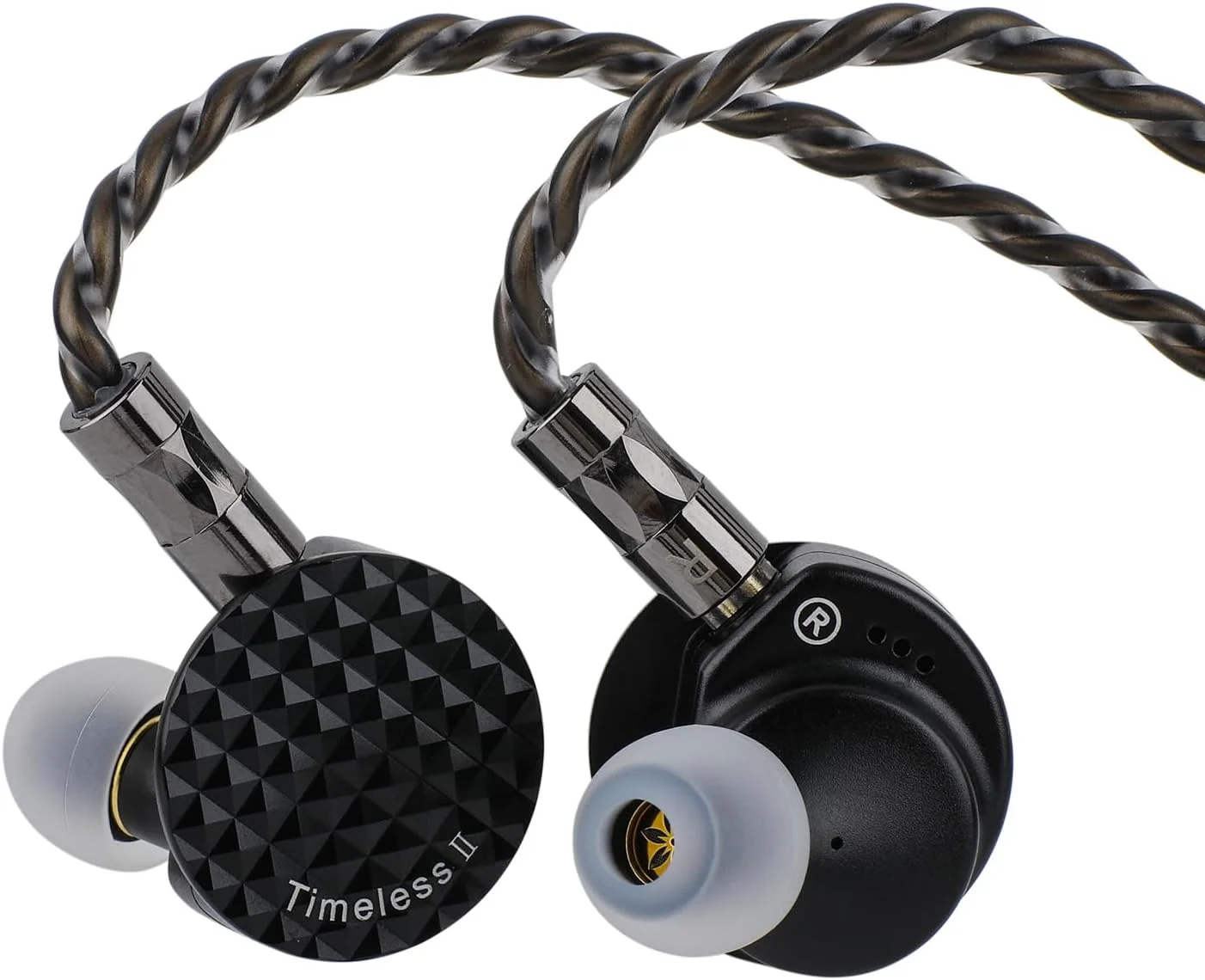 مانیتور داخل گوشی Linsoul 7Hz Timeless II، درایور مغناطیسی مسطح 14.5 میلی‌متری ارتقا یافته، هدفون سیمی، با نازل قابل تنظیم و کابل 7N OCC IEM برای نوازندگان و علاقه‌مندان به صدا (3.5 میلی‌متر، Timeless II)