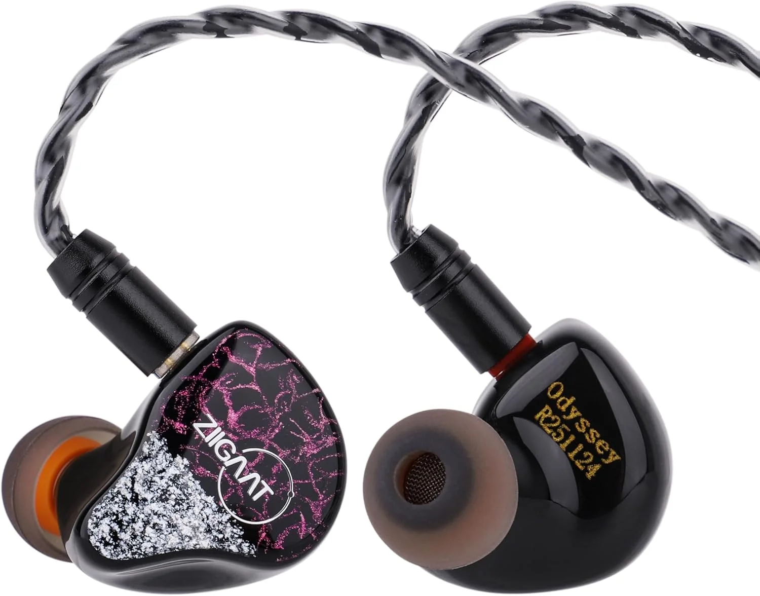 گوشی مانیتور داخل گوشی Linsoul ZiiGaat Odyssey، ایرفون هیبریدی 1DD+3BA IEM، هدفون سیمی گیمینگ، مانیتورهای حرفه ای ایزوله کننده صدای داخل گوش با کابل IEM جداشدنی برای علاقه مندان به بیس، نوازندگان و دوستداران صدا