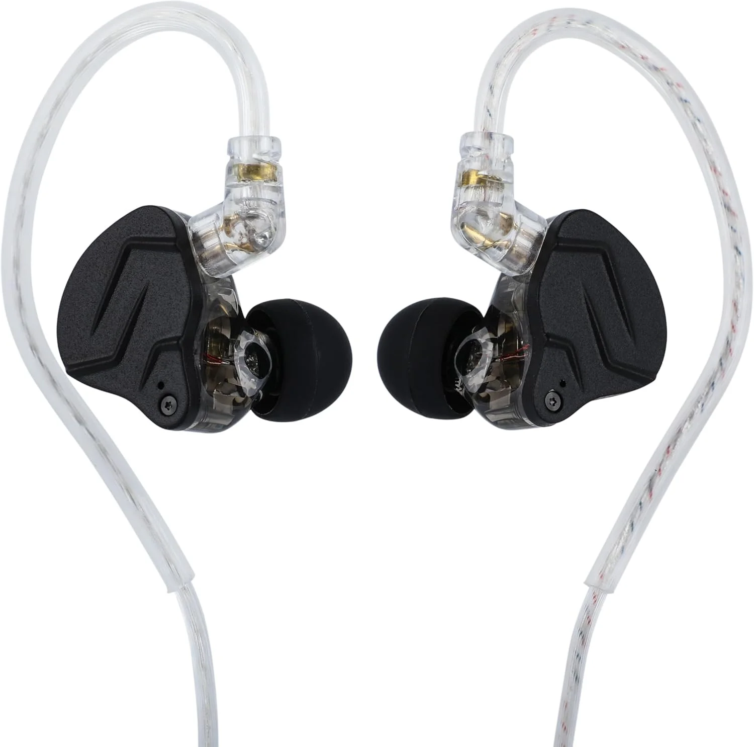 Linsoul KZ ZSN PRO X هدفون دوگانه درایور 1BA+1DD هیبریدی فلزی HiFi مانیتور داخل گوشی با کابل جداشدنی 2 پین فرورفته، پنل آلیاژ زین (با میکروفون، مشکی)