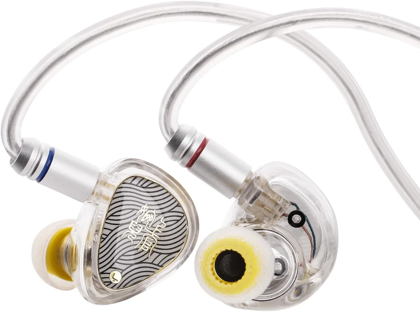مانیتور داخل گوشی Linsoul TANGZU Wan'er S.G II، هدفون سیمی HiFI، گوشی های گیمینگ IEM با دیافراگم PET درایور دینامیک 10 میلی متری با کابل OFC جداشدنی 2 پین برای نوازندگان حرفه ای (3.5 میلی متر، سفید شفاف)