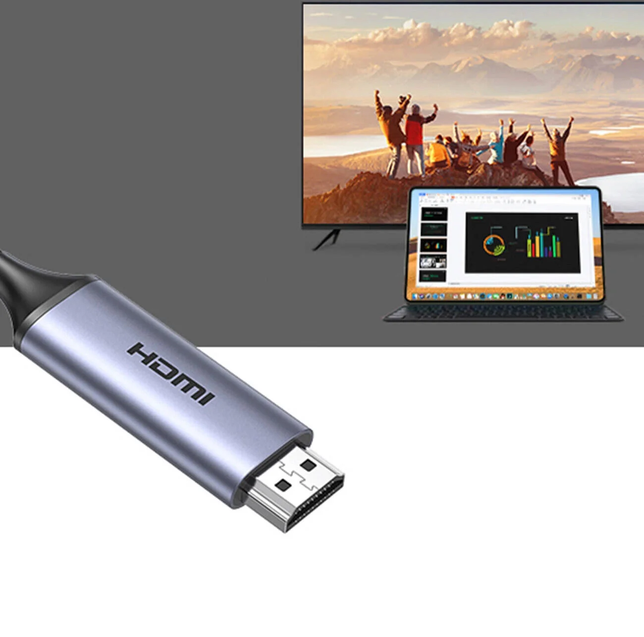 کابل USB Type C به HDMI یوگرین CM565، رزولوشن 8K@60Hz، HDMI 2.1، حالت Mirror و Extended، مس قلع اندود، Plug and Play، طول 1.5 متر، خاکستری | 90451 کابل USB Type C به HDMI یوگرین CM565، رزولوشن 8K@60Hz، HDMI 2.1، حالت Mirror و Extended، مس قلع اندود، Plug and Play، طول 1.5 متر، خاکستری | 90451