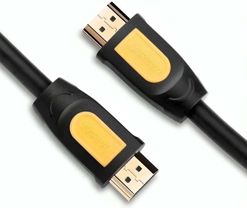 کابل HDMI نر به نر UGREEN 1.4، پشتیبانی از رزولوشن تا 1080P@60Hz، نرخ انتقال داده 10.2 گیگابیت بر ثانیه، کانکتورهای روکش طلا 24K، طول کابل 5 متر، مشکی | 10167