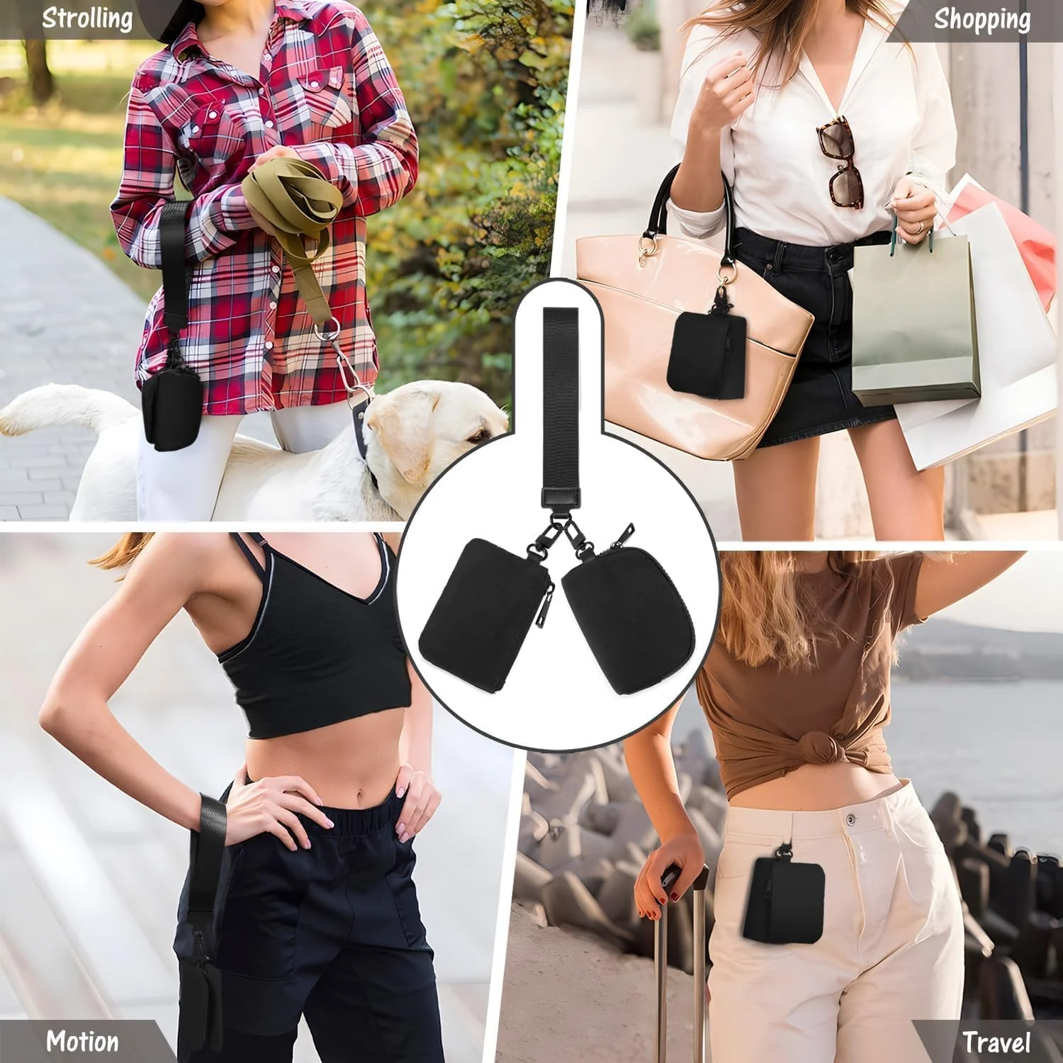 کیف پول مچی کوچک YelaJoy با زیپ و جاکلیدی - کیف پول مچی دو محفظه ای کوچک قابل حمل با کیف سکه جداشدنی، هدیه ای برای مسافرت، ورزش و فعالیت های خارج از منزل (مشکی) کیف پول مچی کوچک YelaJoy با زیپ و جاکلیدی - کیف پول مچی دو محفظه ای کوچک قابل حمل با کیف سکه جداشدنی، هدیه ای برای مسافرت، ورزش و فعالیت های خارج از منزل (مشکی)