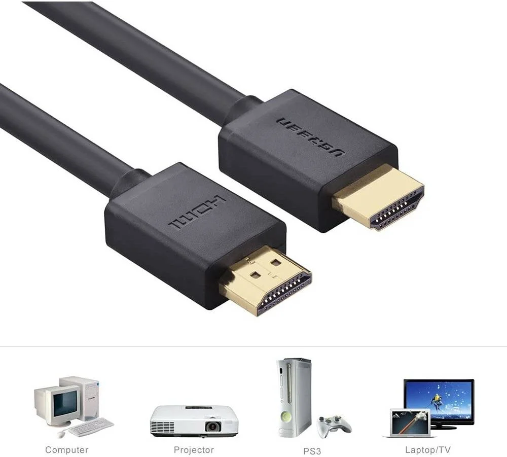 کابل HDMI به HDMI یوگرین با پشتیبانی از اترنت، پشتیبانی از رزولوشن 4K، نرخ انتقال داده 10.2 گیگابیت بر ثانیه، کانکتورهای روکش طلا، مقاومت در برابر زنگ زدگی، طول کابل 2 متر، مشکی | 10107 کابل HDMI به HDMI یوگرین با پشتیبانی از اترنت، پشتیبانی از رزولوشن 4K، نرخ انتقال داده 10.2 گیگابیت بر ثانیه، کانکتورهای روکش طلا، مقاومت در برابر زنگ زدگی، طول کابل 2 متر، مشکی | 10107