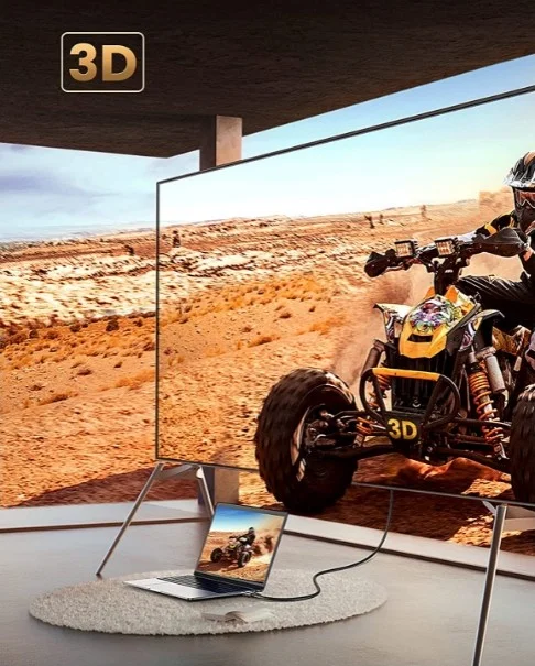 کابل HDMI به HDMI نر UGREEN، پشتیبانی از رزولوشن 4K @ 60Hz UHD، نرخ انتقال داده 18 گیگابیت بر ثانیه با پشتیبانی از اترنت، کانکتور با روکش طلا، کابل بافته شده، طول کابل 3 متر، مشکی | 40411 کابل HDMI به HDMI نر UGREEN، پشتیبانی از رزولوشن 4K @ 60Hz UHD، نرخ انتقال داده 18 گیگابیت بر ثانیه با پشتیبانی از اترنت، کانکتور با روکش طلا، کابل بافته شده، طول کابل 3 متر، مشکی | 40411