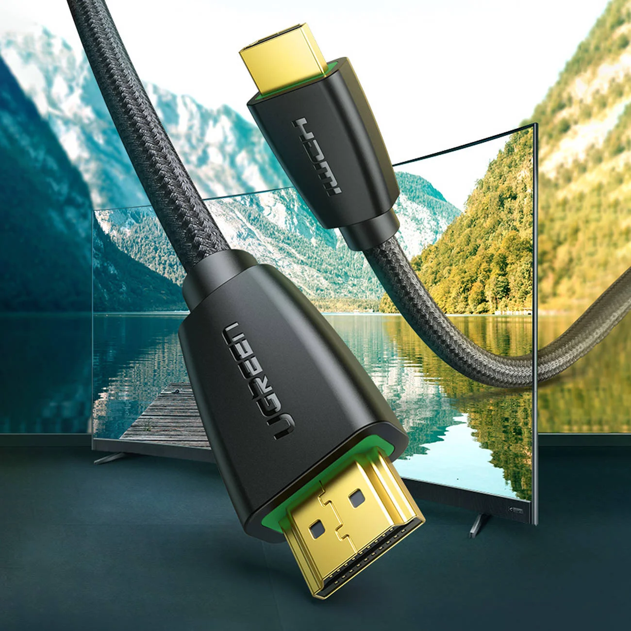کابل HDMI به HDMI یوگرین، رزولوشن 4K@60Hz UHD، سرعت انتقال داده 18 گیگابیت بر ثانیه، حالت های مختلف، کابل HDMI ARC، طول کابل 1.5 متری، مشکی | 40409 کابل HDMI به HDMI یوگرین، رزولوشن 4K@60Hz UHD، سرعت انتقال داده 18 گیگابیت بر ثانیه، حالت های مختلف، کابل HDMI ARC، طول کابل 1.5 متری، مشکی | 40409