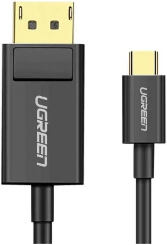 کابل تبدیل USB-C به DisplayPort یوگرین مدل MM139، رزولوشن 4K@30Hz، انتقال صدا و تصویر برای کامپیوتر، لپ تاپ و مانیتور، طول 1.5 متر، کانکتورهای روکش طلا، بدون نیاز به نصب، مشکی | 50994