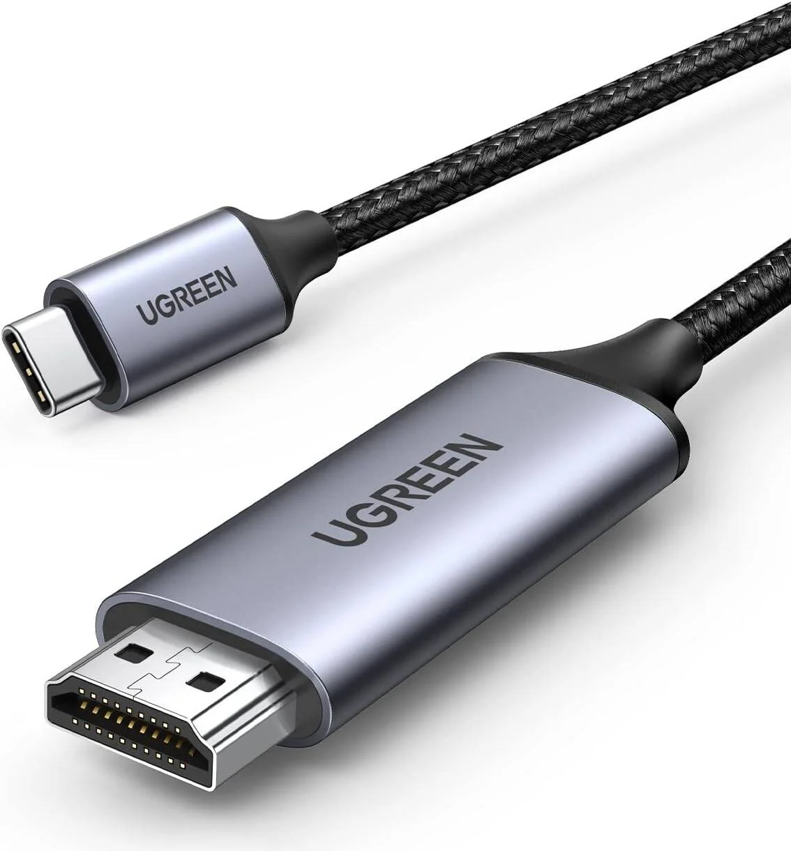 کابل USB C به HDMI یوگرین، آداپتور USB 3.1 Type C به HDMI 4K 60Hz UHD، سازگار با سری آیفون 15، آیپد 10/Pro/Air/Mini، سری سامسونگ گلکسی، مک بوک پرو، دل XPS، هوآوی P60 Pro، 1 متر | 25155