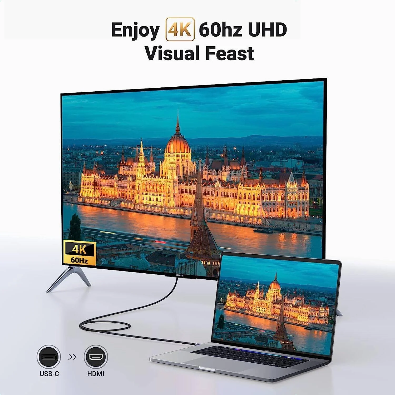 کابل USB C به HDMI یوگرین، آداپتور USB 3.1 Type C به HDMI 4K 60Hz UHD، سازگار با سری آیفون 15، آیپد 10/Pro/Air/Mini، سری سامسونگ گلکسی، مک بوک پرو، دل XPS، هوآوی P60 Pro، 1 متر | 25155 کابل USB C به HDMI یوگرین، آداپتور USB 3.1 Type C به HDMI 4K 60Hz UHD، سازگار با سری آیفون 15، آیپد 10/Pro/Air/Mini، سری سامسونگ گلکسی، مک بوک پرو، دل XPS، هوآوی P60 Pro، 1 متر | 25155