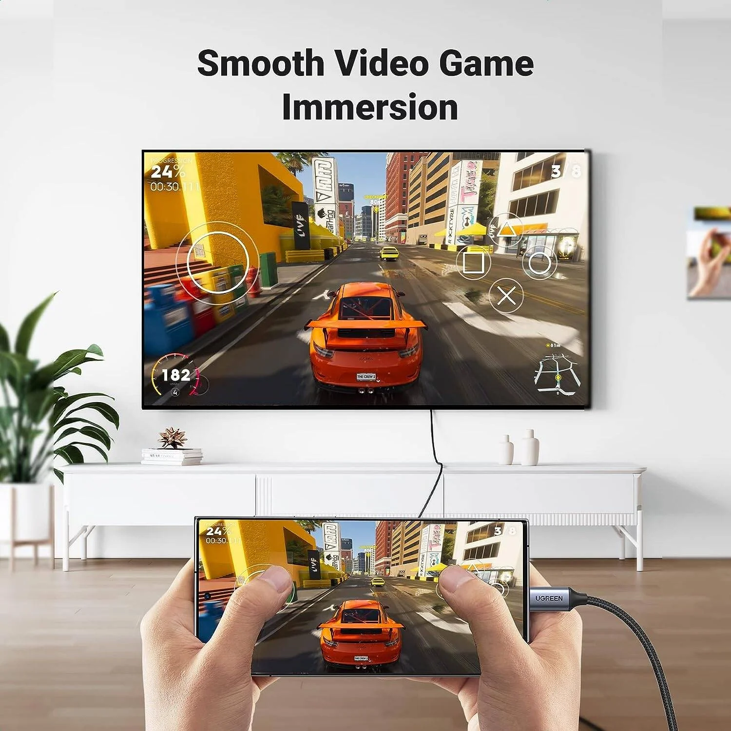 کابل USB C به HDMI یوگرین، آداپتور USB 3.1 Type C به HDMI 4K 60Hz UHD، سازگار با سری آیفون 15، آیپد 10/Pro/Air/Mini، سری سامسونگ گلکسی، مک بوک پرو، دل XPS، هوآوی P60 Pro، 1 متر | 25155 کابل USB C به HDMI یوگرین، آداپتور USB 3.1 Type C به HDMI 4K 60Hz UHD، سازگار با سری آیفون 15، آیپد 10/Pro/Air/Mini، سری سامسونگ گلکسی، مک بوک پرو، دل XPS، هوآوی P60 Pro، 1 متر | 25155