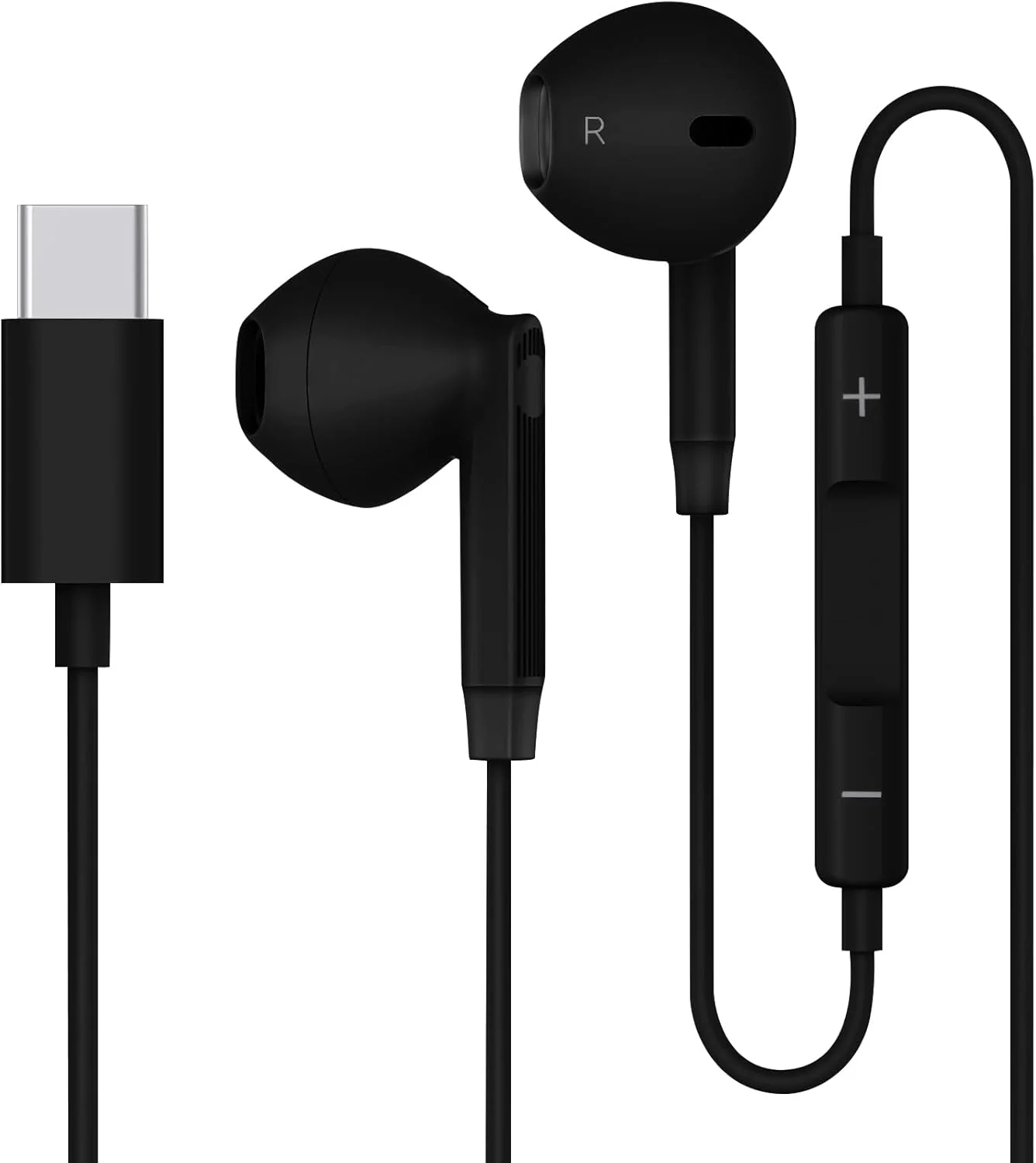 هدفون سیمی USB-C با میکروفون، صدای Hi-Fi و کنترل صدا، هدفون داخل گوشی با قابلیت حذف نویز سازگار با آیفون، اندروید و دستگاه های USB-C (مشکی) هدفون سیمی USB-C با میکروفون، صدای Hi-Fi و کنترل صدا، هدفون داخل گوشی با قابلیت حذف نویز سازگار با آیفون، اندروید و دستگاه های USB-C (مشکی)