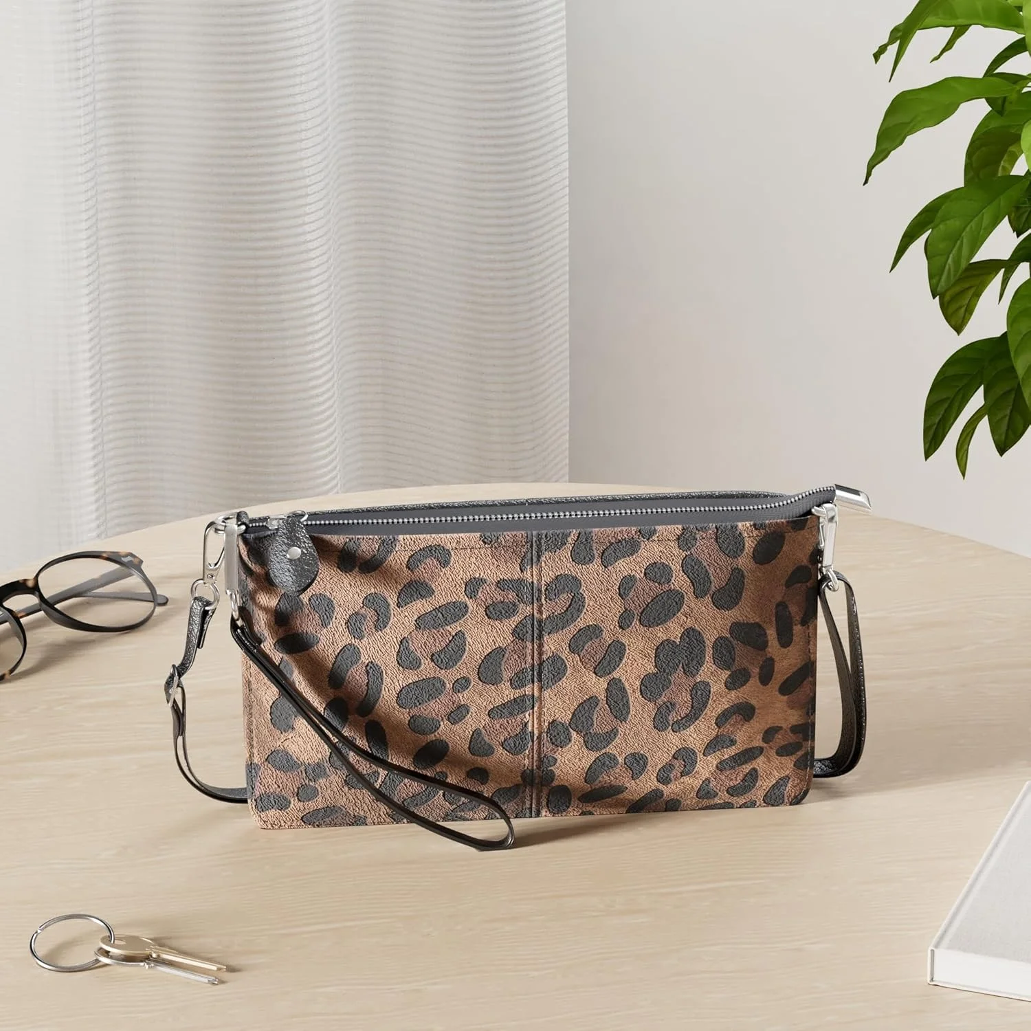 کیف دوشی چرمی کوچک تلفن همراه befen با زیپ نقره ای کیف دوشی چرمی کوچک تلفن همراه befen با زیپ نقره ای