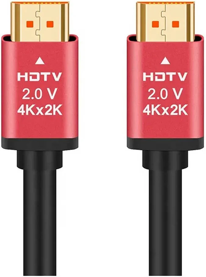کابل HDMI 4K سرعت بالا، کابل نر به نر HDTV رترو 20، نسخه 1.4V 1080P / 2.0V 4K*2K 60HZ / 2.1V 8K-120HZ، شیلد PVC/Nylon، HDTV / پخش کننده های Blu-Ray / سینمای خانگی / پروژکتور ویدئویی، 1.5 متر، قرمز