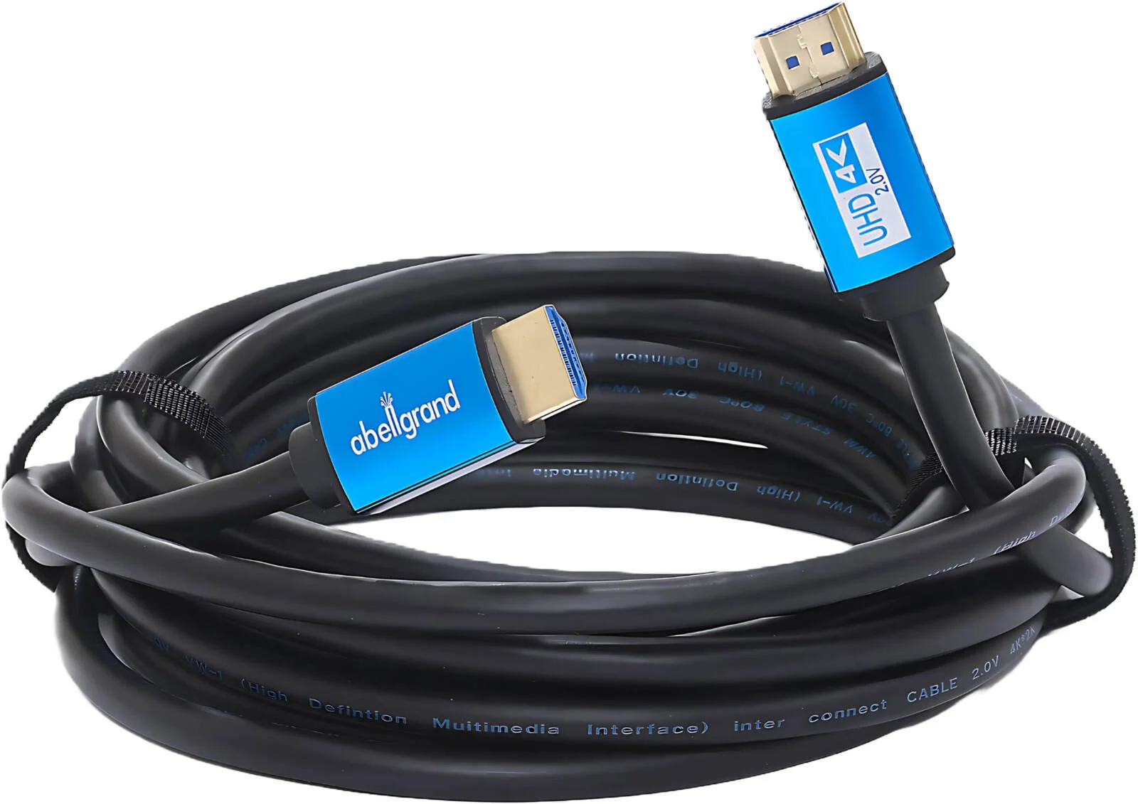 کابل HDMI 4K ابلگرند، پشتیبانی از HD 2.0، جلوه های صوتی دالبی، سرعت انتقال 18 گیگابیت بر ثانیه، طول 2 متر، دور از افت فریم و تاخیر صفحه نمایش، مشکی | HD 2.0 BK