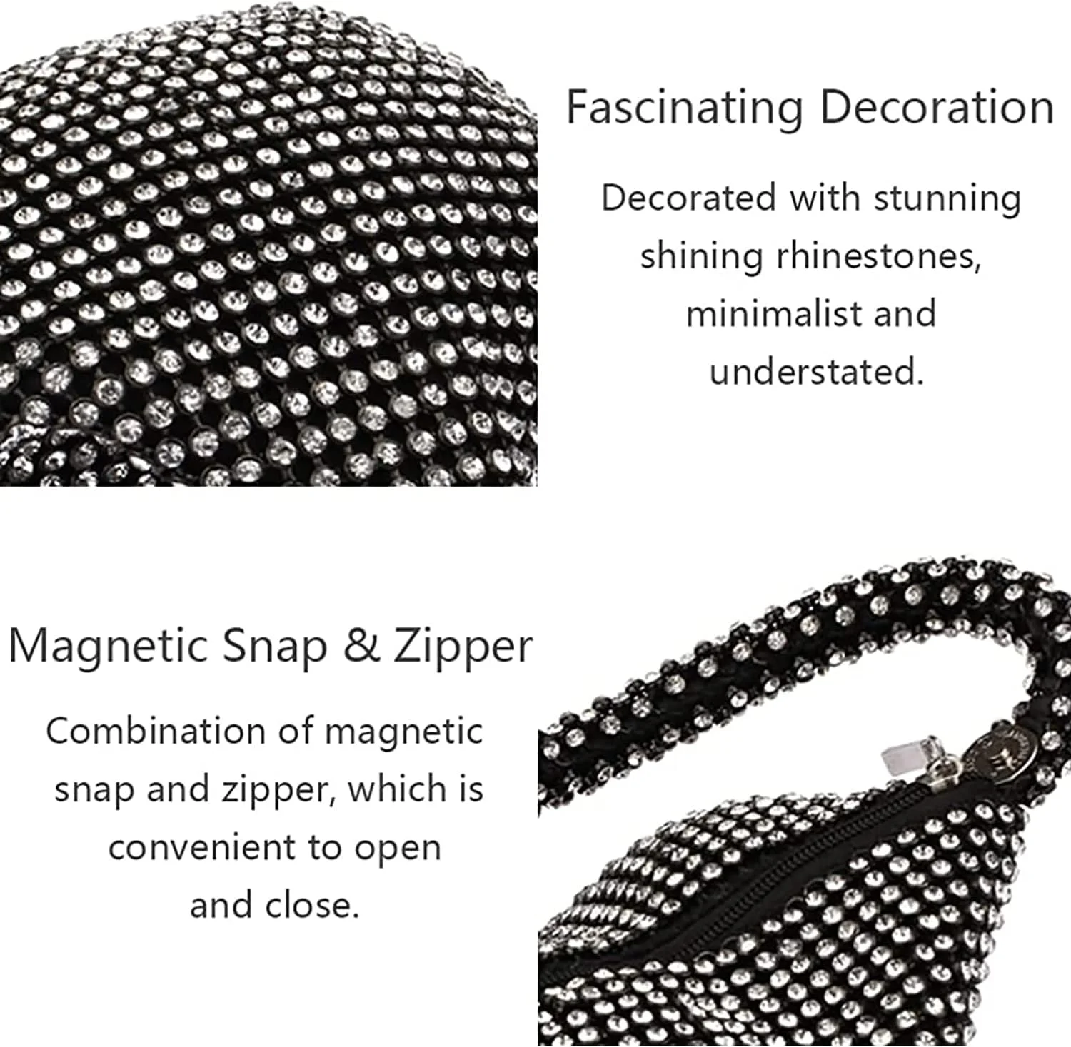کیف مجلسی زنانه آرابست، کیف پول نگین دار درخشان، کیف کلاچ زنجیری مثلثی طراح دار، کیف دستی مهمانی، جشن و عروسی