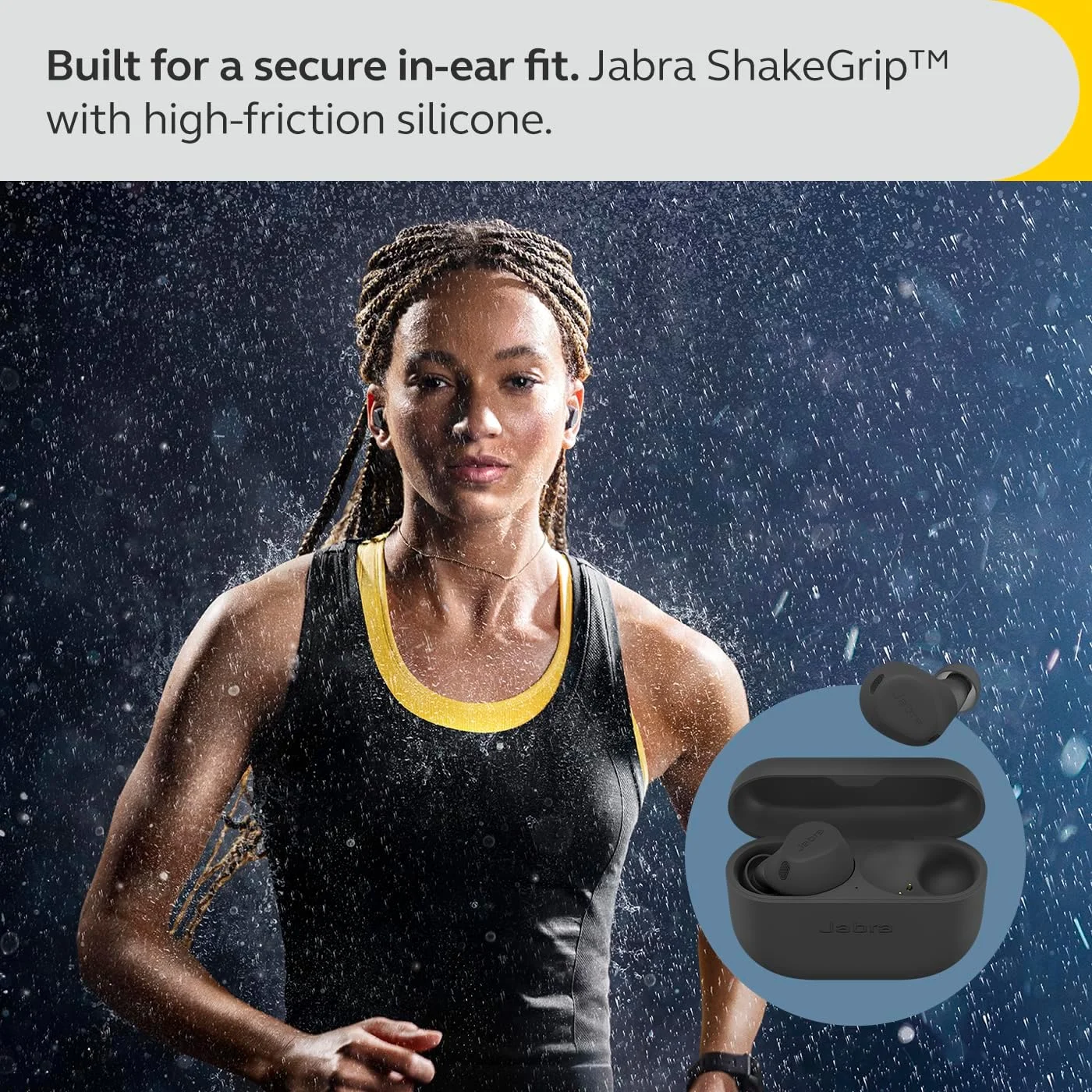 هدفون بی‌سیم بلوتوثی ورزشی Jabra Elite 8 Active - بهترین و پیشرفته‌ترین با قابلیت HearThrough - دارای فیت راحت و ایمن، مقاومت در سطح نظامی، حذف نویز فعال، صدای فراگیر Dolby - خاکستری تیره