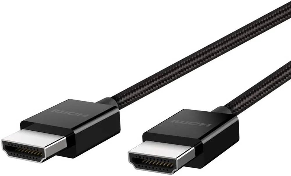 کابل بافته شده HDMI 2.1 بلکین Ultra HD High Speed، طول 2 متر، 4K، پشتیبانی از 4K/120Hz و 8K/60Hz، سازگار با Dolby Vision/HDR 10، 48Gbps، مشکی | AV10176bt2M-BLK