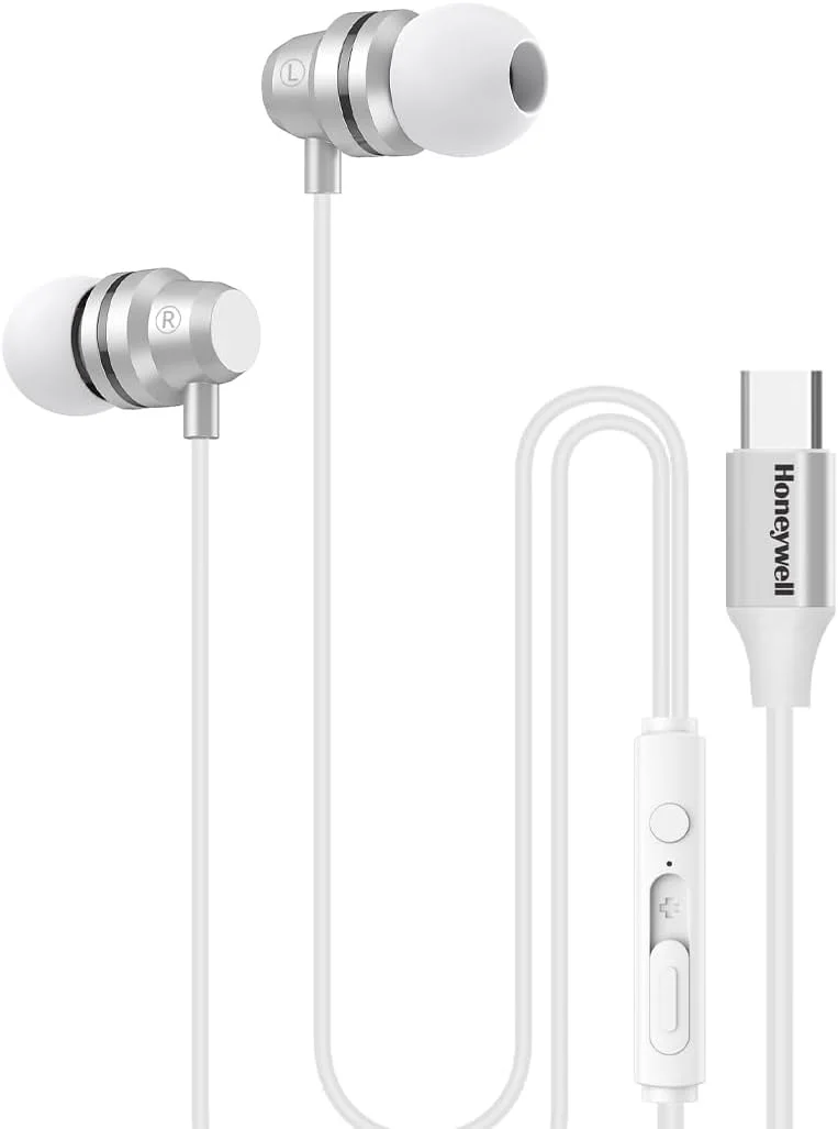 هندزفری سیمی Honeywell Suono P60 با میکروفون داخلی، درایورهای 10 میلیمتری * 2، حذف نویز پسیو، بیس عمیق و صدای شفاف، کیفیت میکروفون Ultra HD، سازگار با Type C، فعالسازی دستیار صوتی، 1.2 متر هندزفری سیمی Honeywell Suono P60 با میکروفون داخلی، درایورهای 10 میلیمتری * 2، حذف نویز پسیو، بیس عمیق و صدای شفاف، کیفیت میکروفون Ultra HD، سازگار با Type C، فعالسازی دستیار صوتی، 1.2 متر