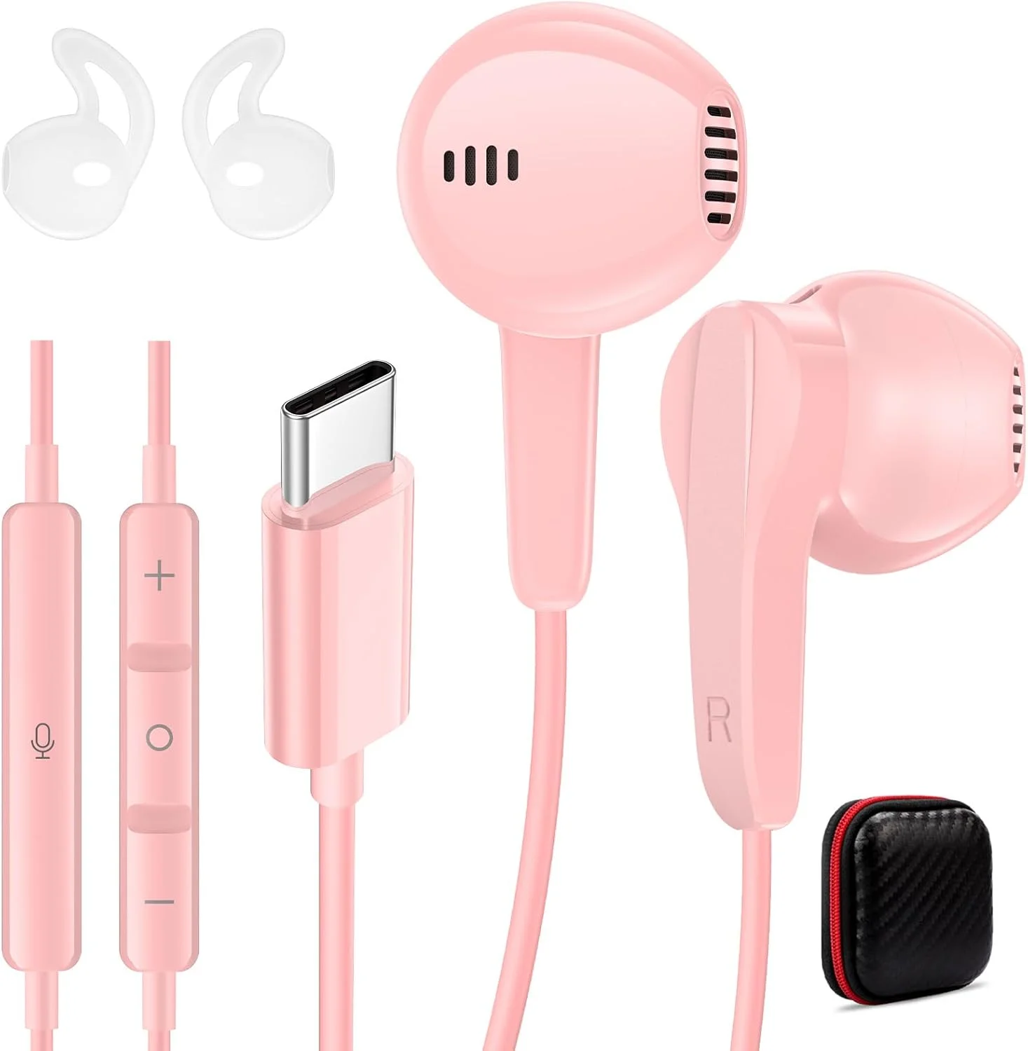 هدفون سیمی USB C آی منگو، هدفون های دیجیتال با تراشه DAC و میکروفون شفاف برای تماس، مناسب برای اپل آیفون 17 ایر 16 15 پرو مکس، هدفون تایپ C برای سامسونگ گلکسی S25 اندروید صورتی هدفون سیمی USB C آی منگو، هدفون های دیجیتال با تراشه DAC و میکروفون شفاف برای تماس، مناسب برای اپل آیفون 17 ایر 16 15 پرو مکس، هدفون تایپ C برای سامسونگ گلکسی S25 اندروید صورتی