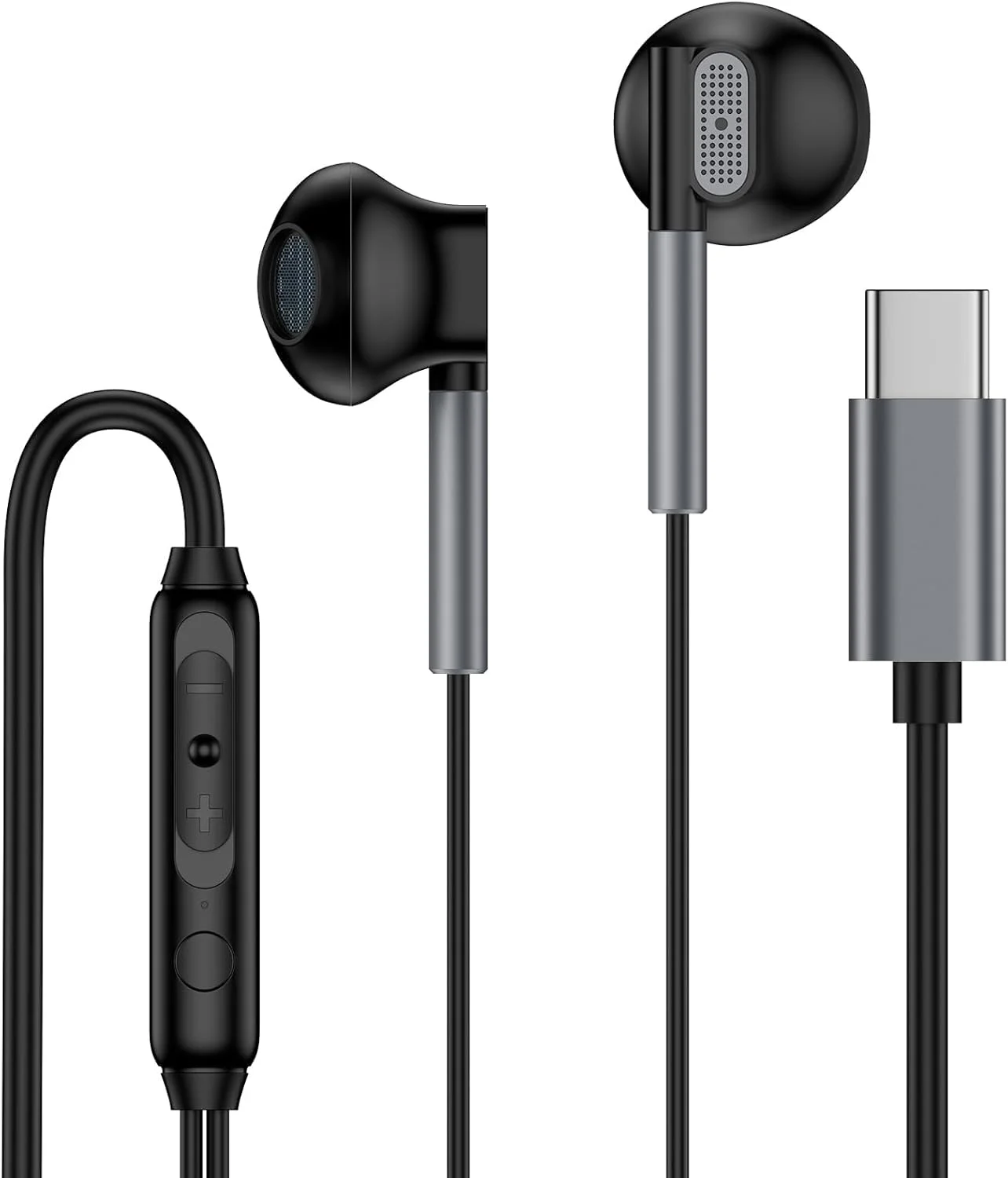 هدفون USB C برای Galaxy S25 S24 Ultra S22 S21 S20 A54 A53، هدفون USB C با میکروفون و کنترل صدا، هدفون سیمی USB Type C برای 16 15 Pro Max Plus