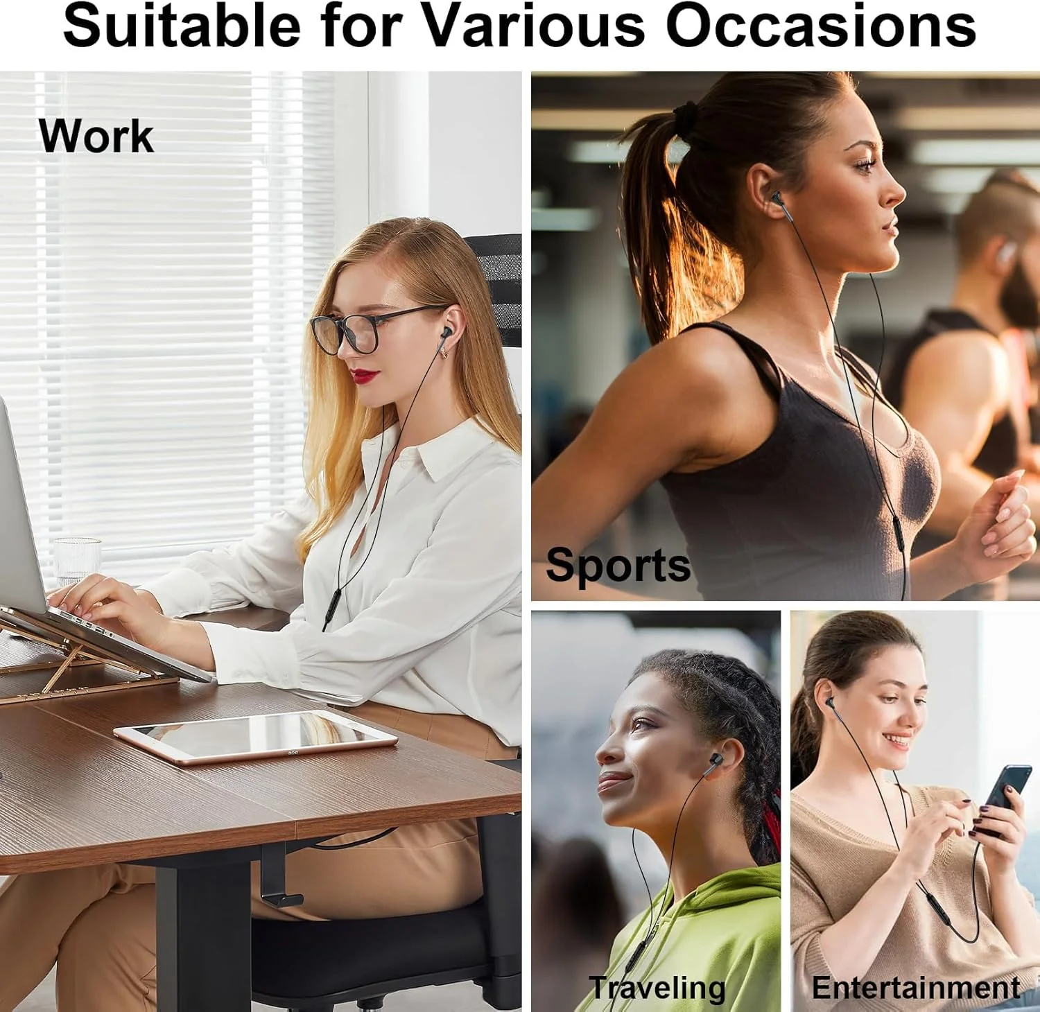 هدفون USB C برای Galaxy S25 S24 Ultra S22 S21 S20 A54 A53، هدفون USB C با میکروفون و کنترل صدا، هدفون سیمی USB Type C برای 16 15 Pro Max Plus