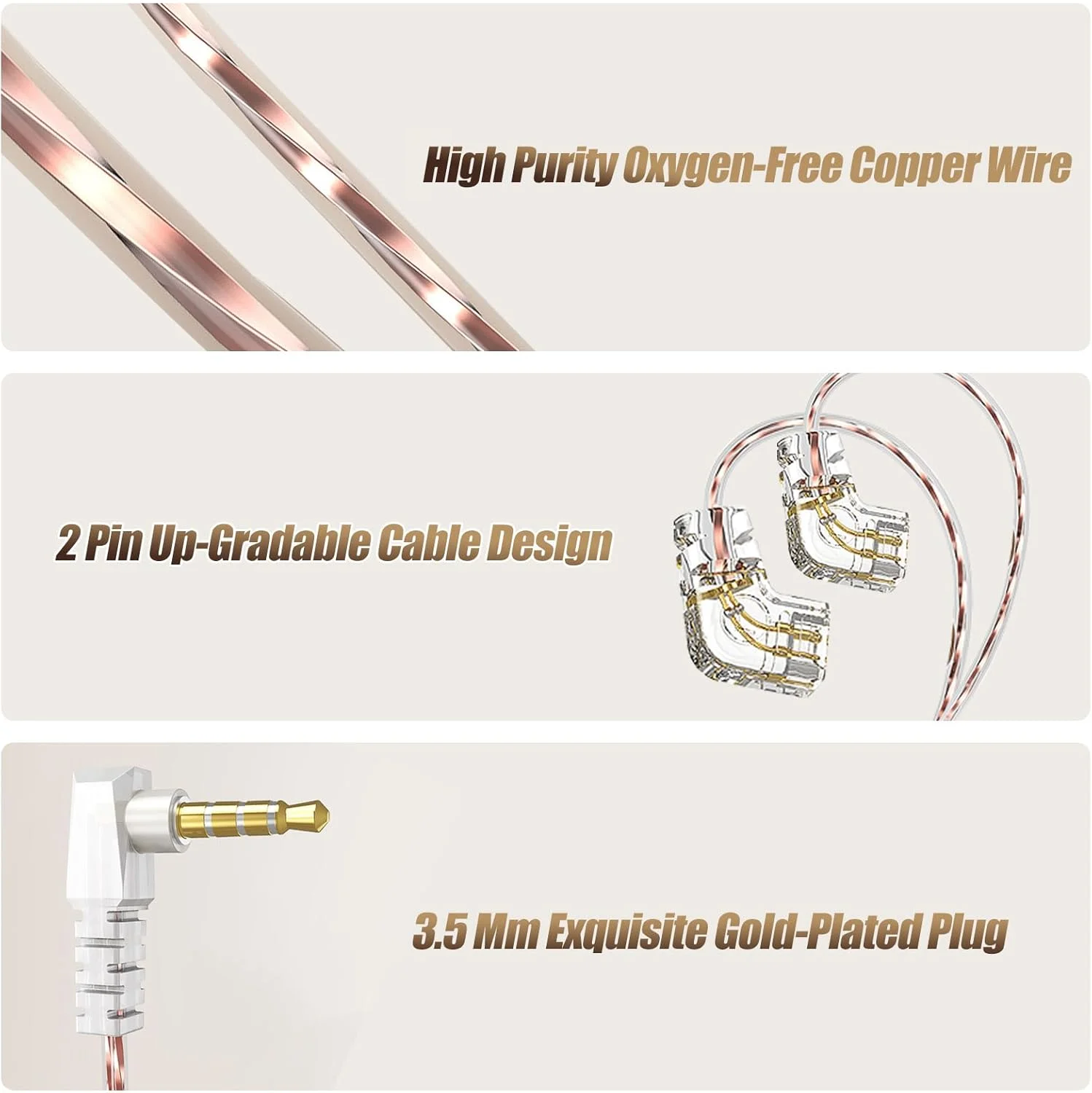 هدفون های داخل گوشی OKCSC Q1Pro، هدفون های سیمی HiFi IEM با درایور دوگانه - صدای شفاف، کابل جداشدنی 0.78 میلی متری 2 پین به پلاگین 3.5 میلی متری، هدفون حذف نویز برای نوازندگان، گیلاسی با میکروفون هدفون های داخل گوشی OKCSC Q1Pro، هدفون های سیمی HiFi IEM با درایور دوگانه - صدای شفاف، کابل جداشدنی 0.78 میلی متری 2 پین به پلاگین 3.5 میلی متری، هدفون حذف نویز برای نوازندگان، گیلاسی با میکروفون