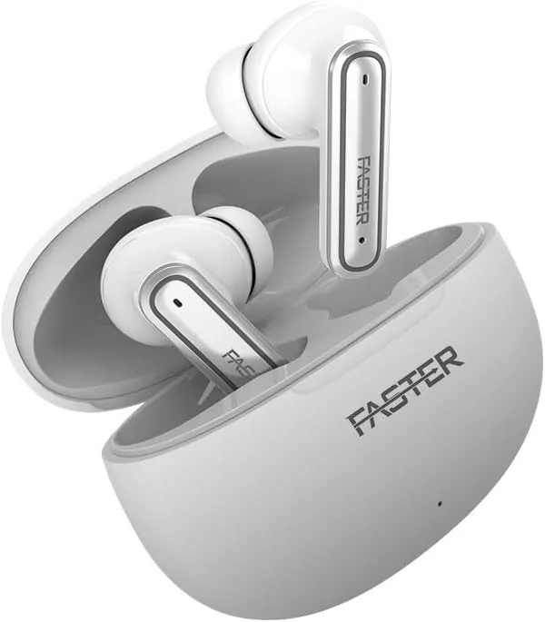 هدفون های بی سیم بلوتوثی Faster QuestX 5.3 - گوشی های داخل گوشی با درایورهای 10 میلی متری، 36 ساعت پخش، میکروفون حذف نویز، بیس عمیق، ضد آب IPX4، کنترل لمسی، برای آیفون، اندروید، لپ تاپ (سفید) هدفون های بی سیم بلوتوثی Faster QuestX 5.3 - گوشی های داخل گوشی با درایورهای 10 میلی متری، 36 ساعت پخش، میکروفون حذف نویز، بیس عمیق، ضد آب IPX4، کنترل لمسی، برای آیفون، اندروید، لپ تاپ (سفید)