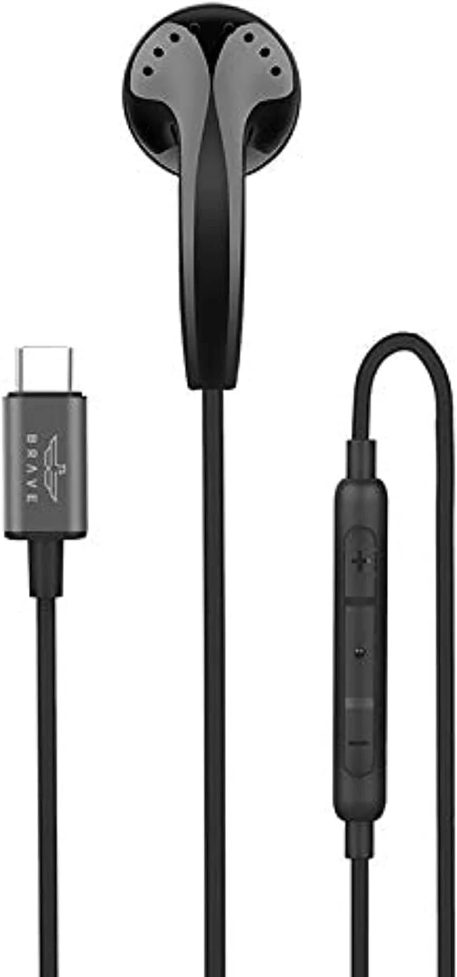 هدفون تک گوش BRAVE USB-C با میکروفون و کنترل صدا، هدست سیمی تک گوشی برای تماس های کاری، سازگار با آیفون 17 16 15 پرو مکس، سامسونگ S25 S24، آیپد پرو، مک بوک (مشکی، BBML 714) هدفون تک گوش BRAVE USB-C با میکروفون و کنترل صدا، هدست سیمی تک گوشی برای تماس های کاری، سازگار با آیفون 17 16 15 پرو مکس، سامسونگ S25 S24، آیپد پرو، مک بوک (مشکی، BBML 714)
