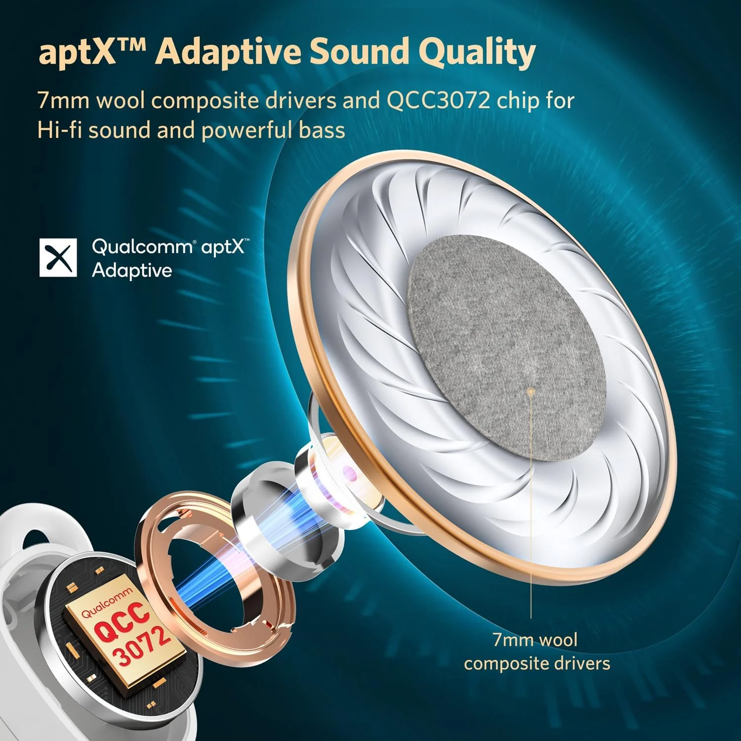 هدفون بی سیم EarFun Free Pro 3 با قابلیت حذف نویز، صدای Snapdragon با Qualcomm aptX™ Adaptive، کاهش نویز 43dB، هدفون بلوتوثی 6 میکروفون ENC، اتصال چند نقطه ای، EQ سفارشی، سفید نقره ای هدفون بی سیم EarFun Free Pro 3 با قابلیت حذف نویز، صدای Snapdragon با Qualcomm aptX™ Adaptive، کاهش نویز 43dB، هدفون بلوتوثی 6 میکروفون ENC، اتصال چند نقطه ای، EQ سفارشی، سفید نقره ای