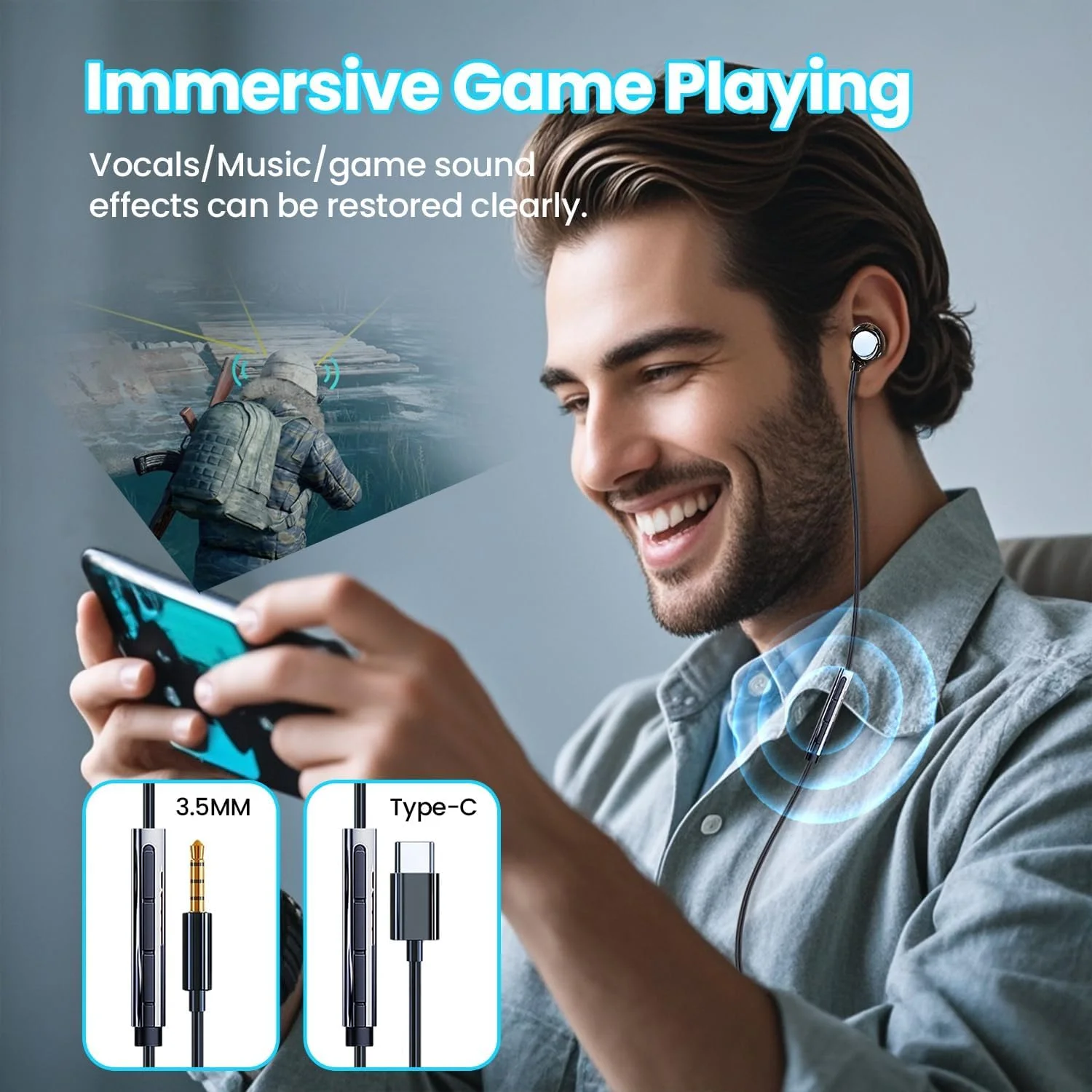 هدفون سرامیکی، هدفون خواب USB C، هدفون داخل گوشی فوق العاده نرم عایق صدا برای خواب، خروپف، مسافرت، بی خوابی، گوش گیر کوچک و سبک، کیفیت صدای HiFi