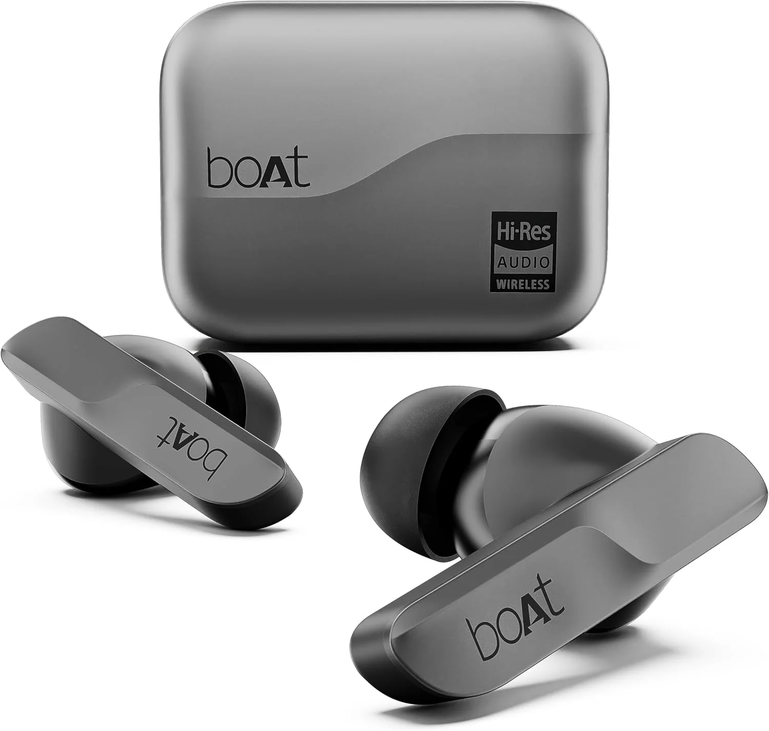 هدفون بی سیم بلوتوثی داخل گوشی boAt Airdopes 800 HiDef، Hi-Res Audio LDAC، 4Mic ENx، پشتیبانی از اپلیکیشن، شارژ سریع ASAP، IPX5، تاخیر کم، اتصال دوگانه، BTv5.3 (خاکستری گرافیتی) هدفون بی سیم بلوتوثی داخل گوشی boAt Airdopes 800 HiDef، Hi-Res Audio LDAC، 4Mic ENx، پشتیبانی از اپلیکیشن، شارژ سریع ASAP، IPX5، تاخیر کم، اتصال دوگانه، BTv5.3 (خاکستری گرافیتی)