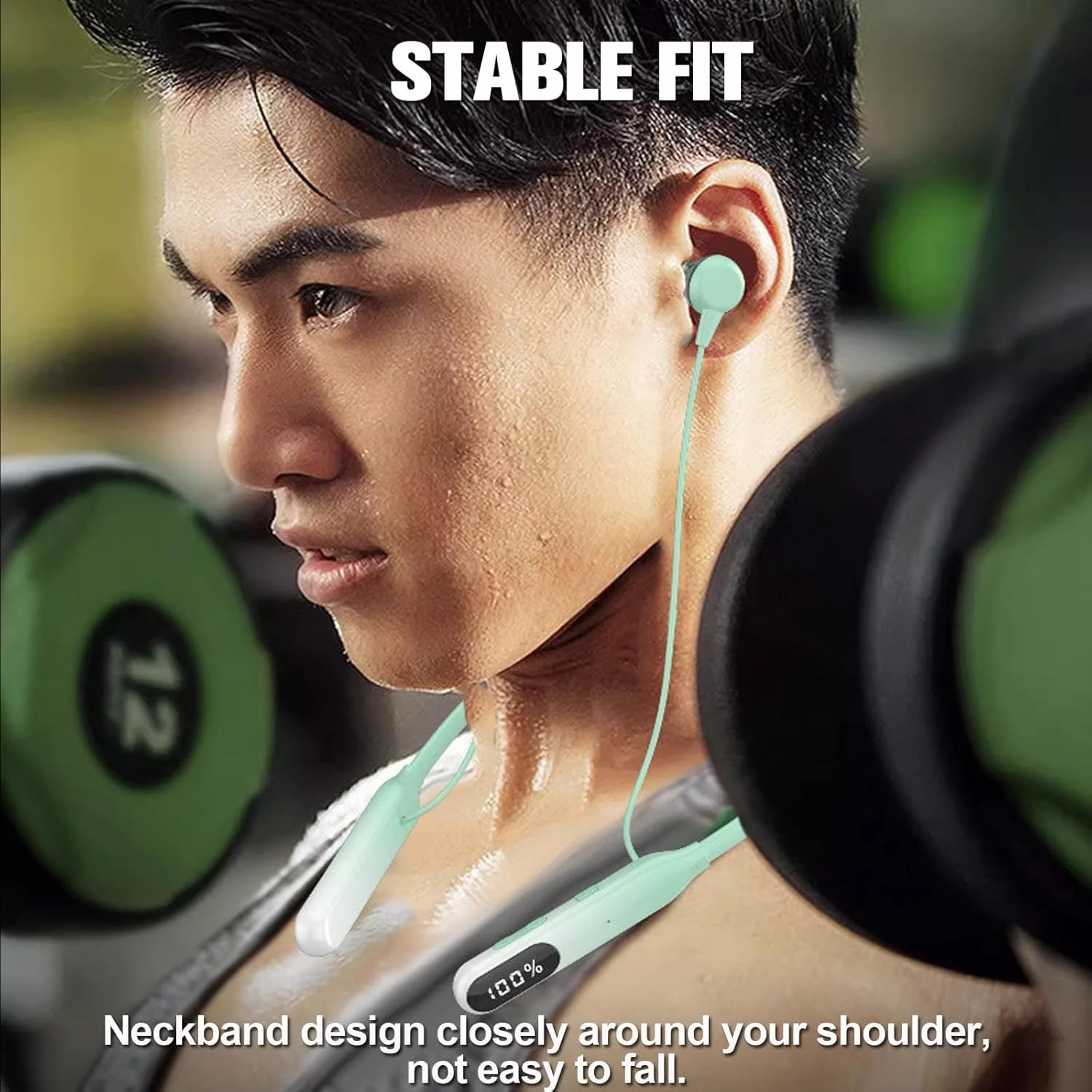 هدفون گردنی بلوتوثی، هدفون ورزشی بیسیم با قابلیت حذف نویز ENC، هدفون ضد آب داخل گوشی TWS برای آیفون، اندروید، دوندگان و کار هدفون گردنی بلوتوثی، هدفون ورزشی بیسیم با قابلیت حذف نویز ENC، هدفون ضد آب داخل گوشی TWS برای آیفون، اندروید، دوندگان و کار