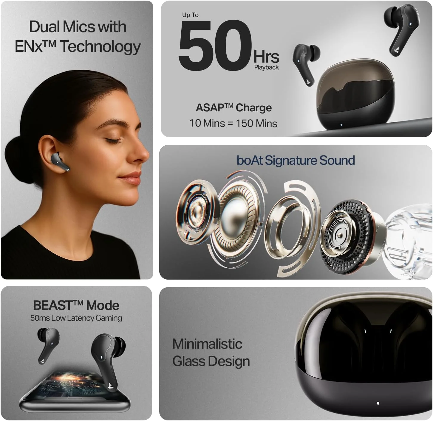 ایرپادز پلاس 311 با طراحی شیشه ای، میکروفون دوگانه ENx، شارژ سریع، باتری 50 ساعته، تاخیر کم، IPX4، هدفون بلوتوثی، هدفون بی سیم TWS با میکروفون (مشکی ذغالی) ایرپادز پلاس 311 با طراحی شیشه ای، میکروفون دوگانه ENx، شارژ سریع، باتری 50 ساعته، تاخیر کم، IPX4، هدفون بلوتوثی، هدفون بی سیم TWS با میکروفون (مشکی ذغالی)