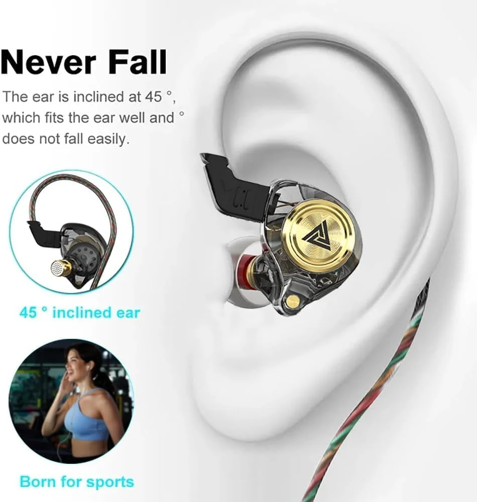 هدفون های گیمینگ سیمی BIGTHREE، هدفون های گیمینگ، هدفون های گیمینگ با میکروفون، هدفون های HiFi داخل گوشی با درایور دینامیک 1DD 10 میلی متری، مناسب برای بازی، موسیقی، تماس های ویدیویی.