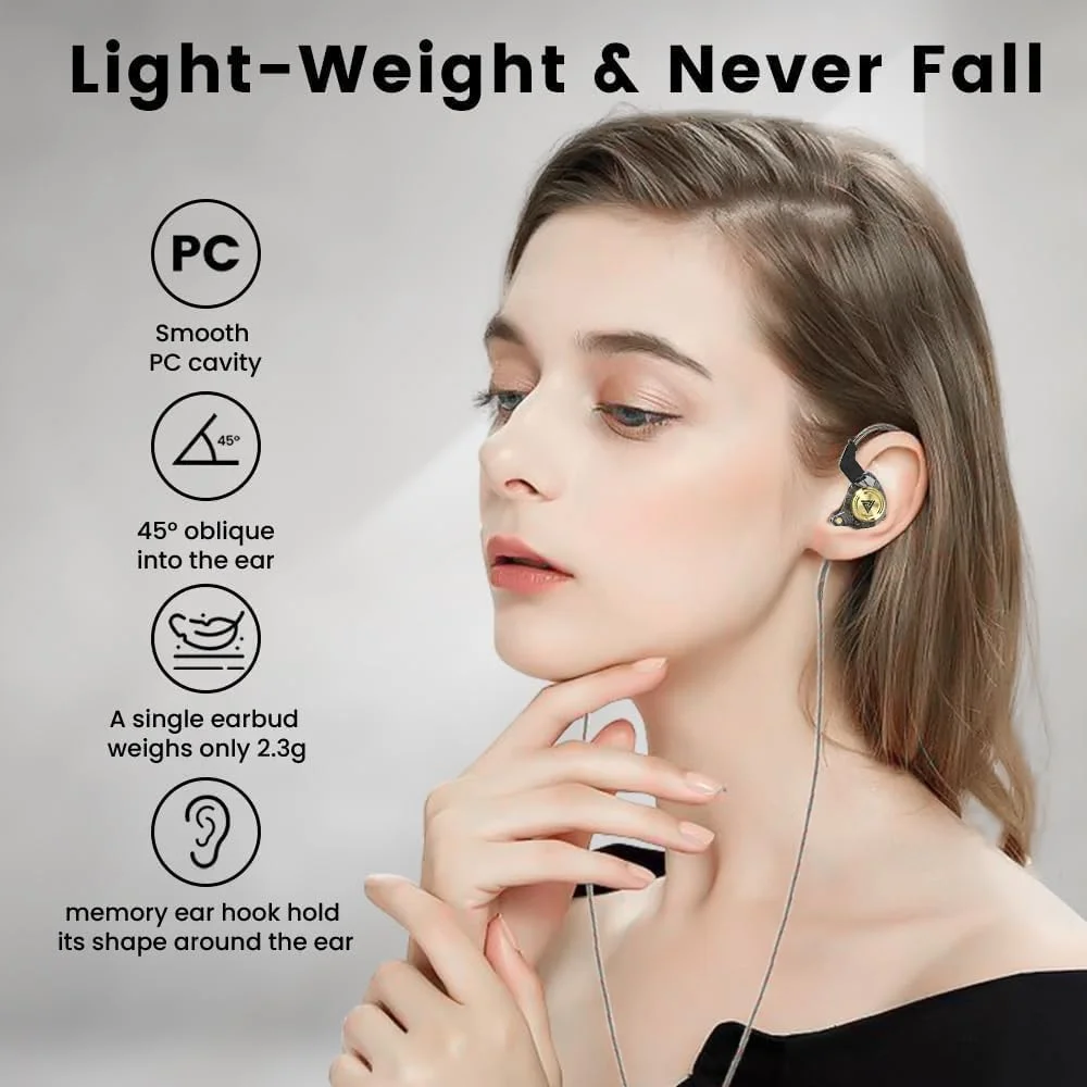 هدفون های گیمینگ سیمی BIGTHREE، هدفون های گیمینگ، هدفون های گیمینگ با میکروفون، هدفون های HiFi داخل گوشی با درایور دینامیک 1DD 10 میلی متری، مناسب برای بازی، موسیقی، تماس های ویدیویی.