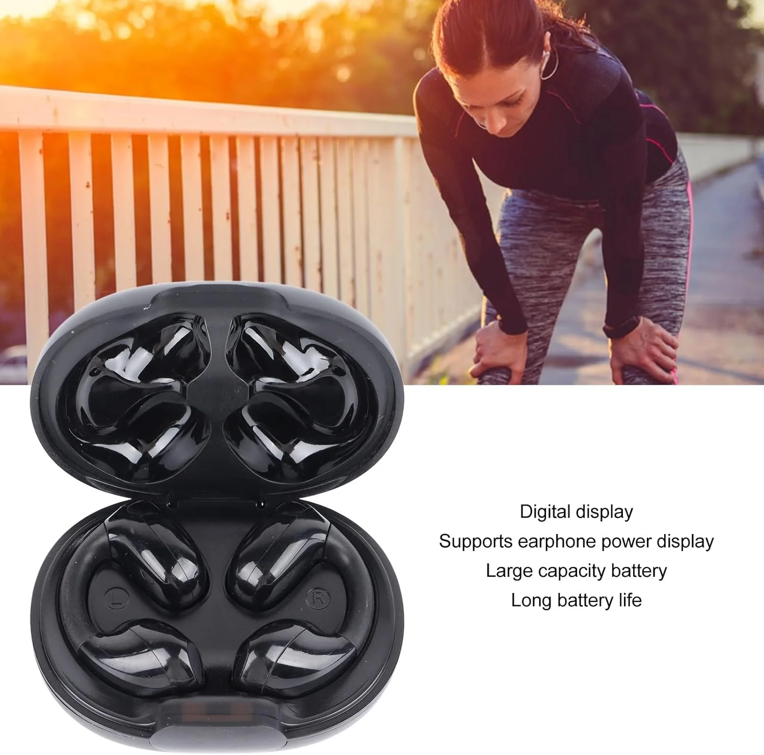 هدفون بلوتوثی گیره ای Bewinner 5.3، هدفون های گوش باز با پشتیبانی از کنترل لمسی، هدفون های استریو HiFi با رسانش استخوانی برای ورزش های فضای باز، دویدن، دوچرخه سواری، پیاده روی، مشکی (مشکی) هدفون بلوتوثی گیره ای Bewinner 5.3، هدفون های گوش باز با پشتیبانی از کنترل لمسی، هدفون های استریو HiFi با رسانش استخوانی برای ورزش های فضای باز، دویدن، دوچرخه سواری، پیاده روی، مشکی (مشکی)