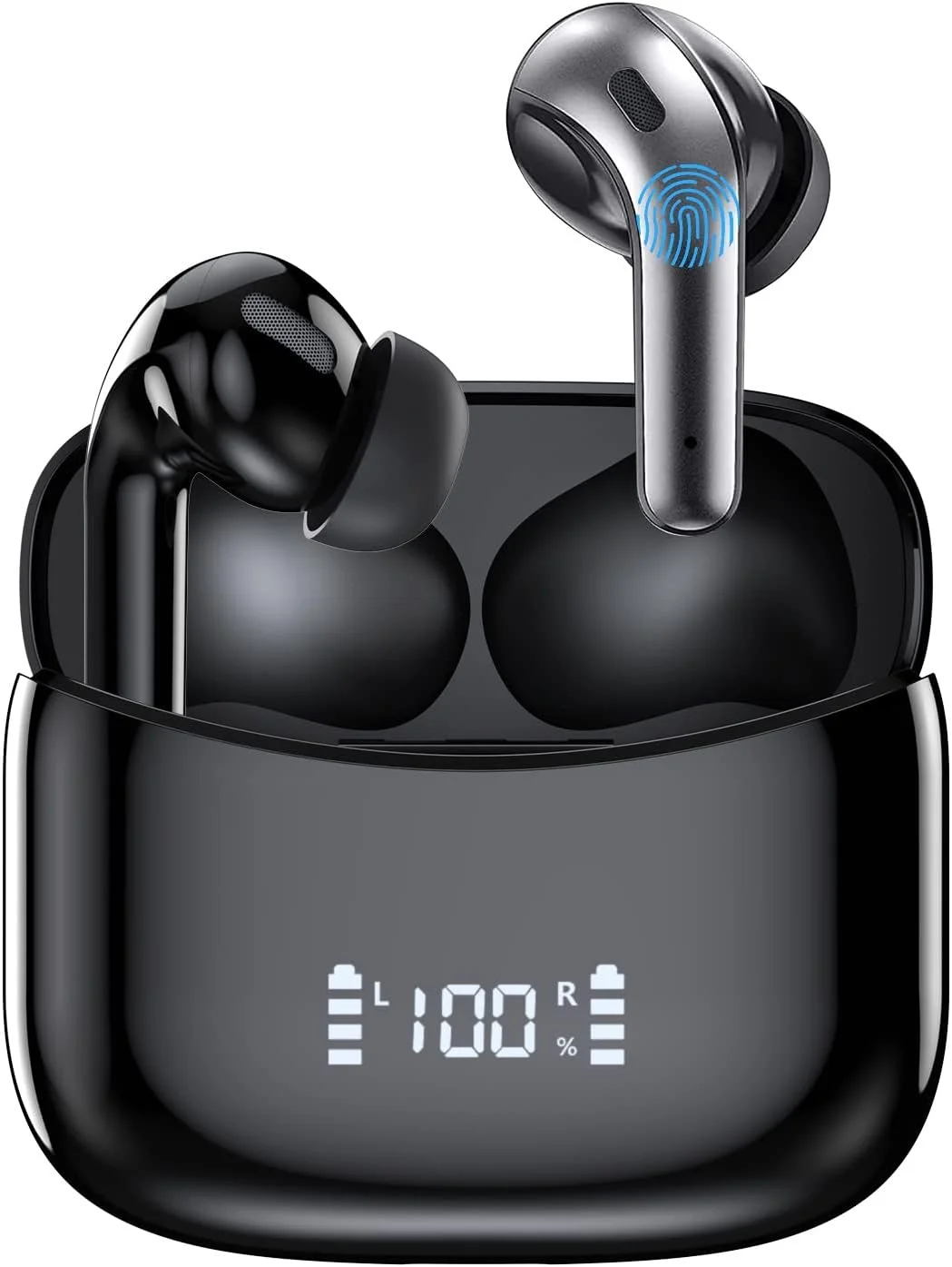 گوشی های بی سیم واقعی، هدفون بلوتوث با 60 ساعت پخش، حذف نویز CVC با جعبه شارژ بی سیم، هدفون بی سیم استریو داخل گوشی با میکروفون داخلی، نمایشگر LED، هدفون ورزشی ضد آب IPX7 گوشی های بی سیم واقعی، هدفون بلوتوث با 60 ساعت پخش، حذف نویز CVC با جعبه شارژ بی سیم، هدفون بی سیم استریو داخل گوشی با میکروفون داخلی، نمایشگر LED، هدفون ورزشی ضد آب IPX7