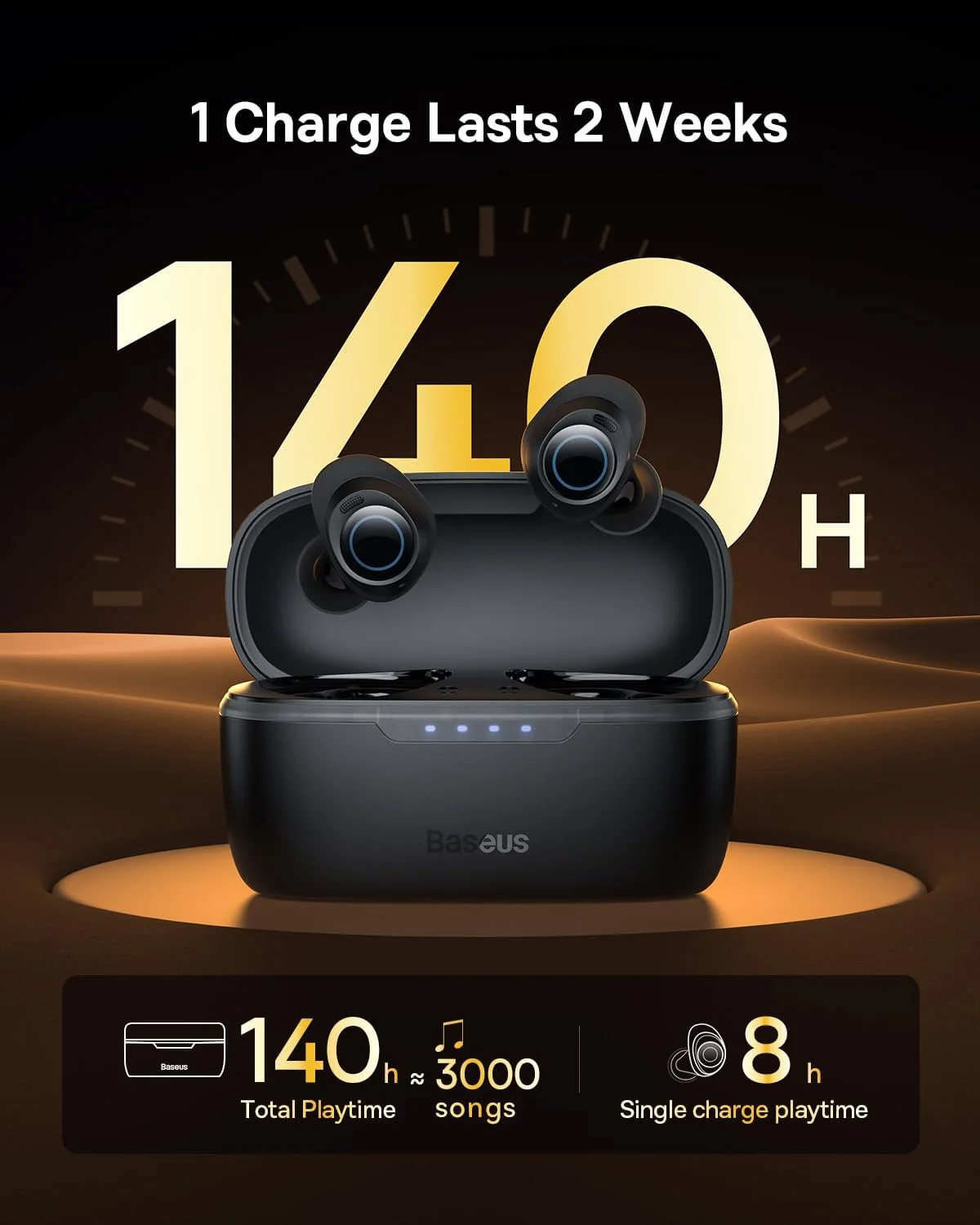 هدفون بی سیم حذف نویز فعال Baseus با 140 ساعت پخش، ضد آب IPX6، 4 میکروفون ENC، تأخیر کم 0.038 ثانیه، شارژ سریع، هدفون بلوتوث 5.3 برای اندروید و iOS هدفون بی سیم حذف نویز فعال Baseus با 140 ساعت پخش، ضد آب IPX6، 4 میکروفون ENC، تأخیر کم 0.038 ثانیه، شارژ سریع، هدفون بلوتوث 5.3 برای اندروید و iOS