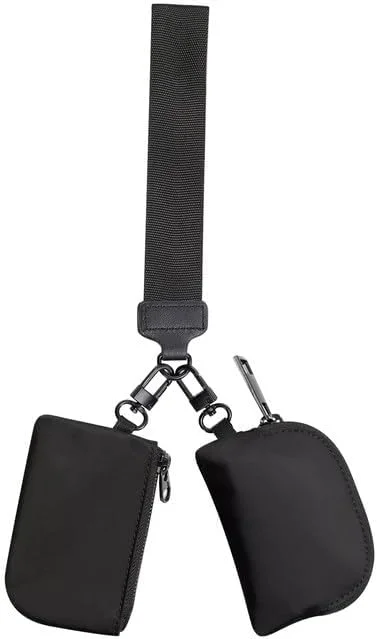 کیف پول مچی دو محفظه ای، کیف پول سکه ای مچی زیپ دار کوچک قابل جدا شدن قابل حمل با جاکلیدی برای مسافرت، کیف دستی تلفن همراه ضد آب برای مردان و زنان (مشکی) کیف پول مچی دو محفظه ای، کیف پول سکه ای مچی زیپ دار کوچک قابل جدا شدن قابل حمل با جاکلیدی برای مسافرت، کیف دستی تلفن همراه ضد آب برای مردان و زنان (مشکی)