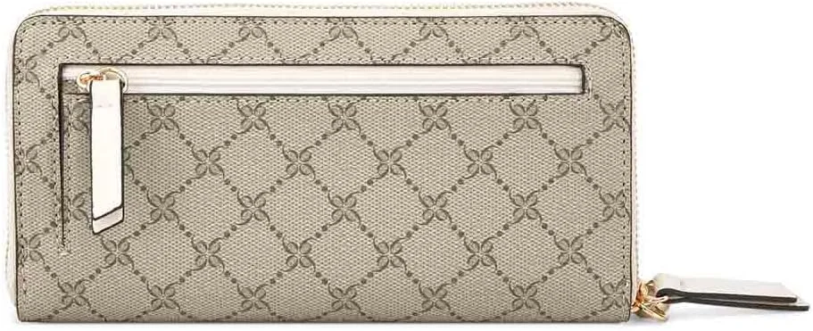 کیف پول مچی زیپ دار ناین وست مدل Linnette با طرح لوگو بژ/شیری کیف پول مچی زیپ دار ناین وست مدل Linnette با طرح لوگو بژ/شیری