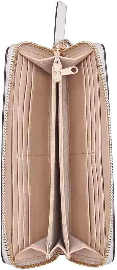 کیف پول مچی زیپ دار ناین وست مدل Linnette با طرح لوگو بژ/شیری کیف پول مچی زیپ دار ناین وست مدل Linnette با طرح لوگو بژ/شیری