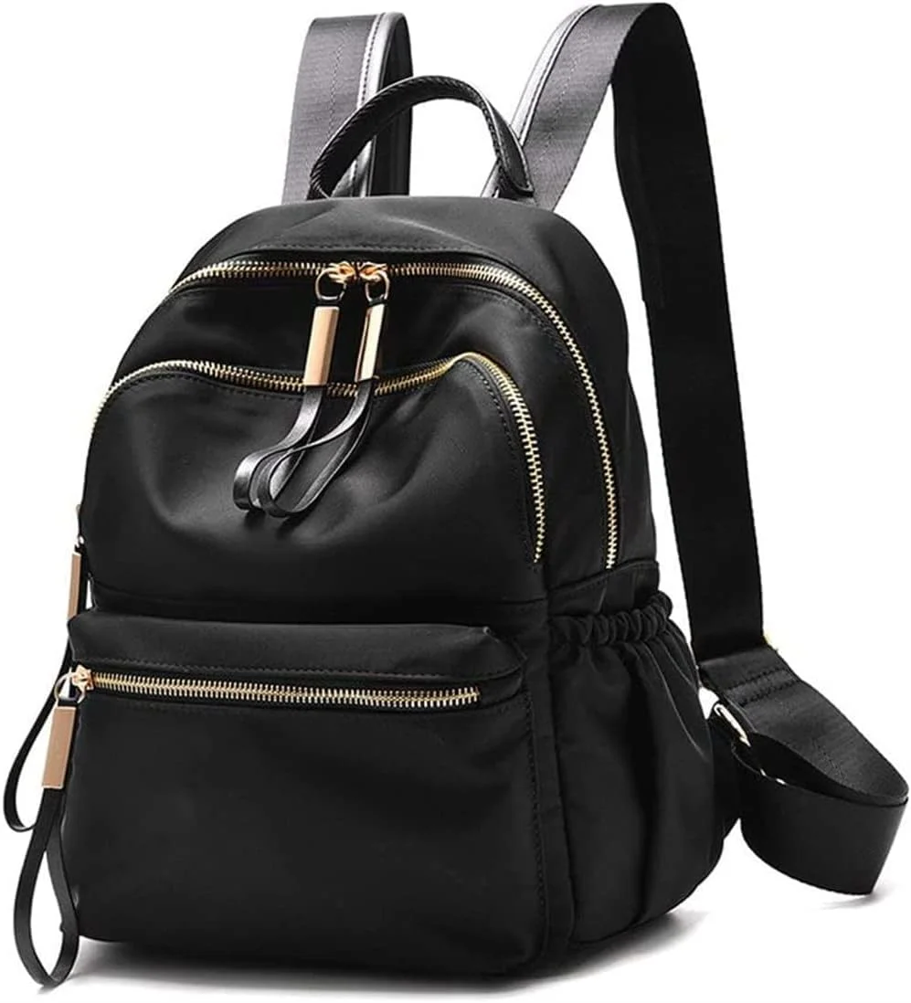 کوله پشتی کوچک آکسفورد ضد آب SYOSI برای زنان، کیف مدرسه برای دختران، کوله پشتی مینی برای کودکان و بزرگسالان، کوله پشتی شیک زنانه قابل تبدیل به کیف شانه (مشکی)