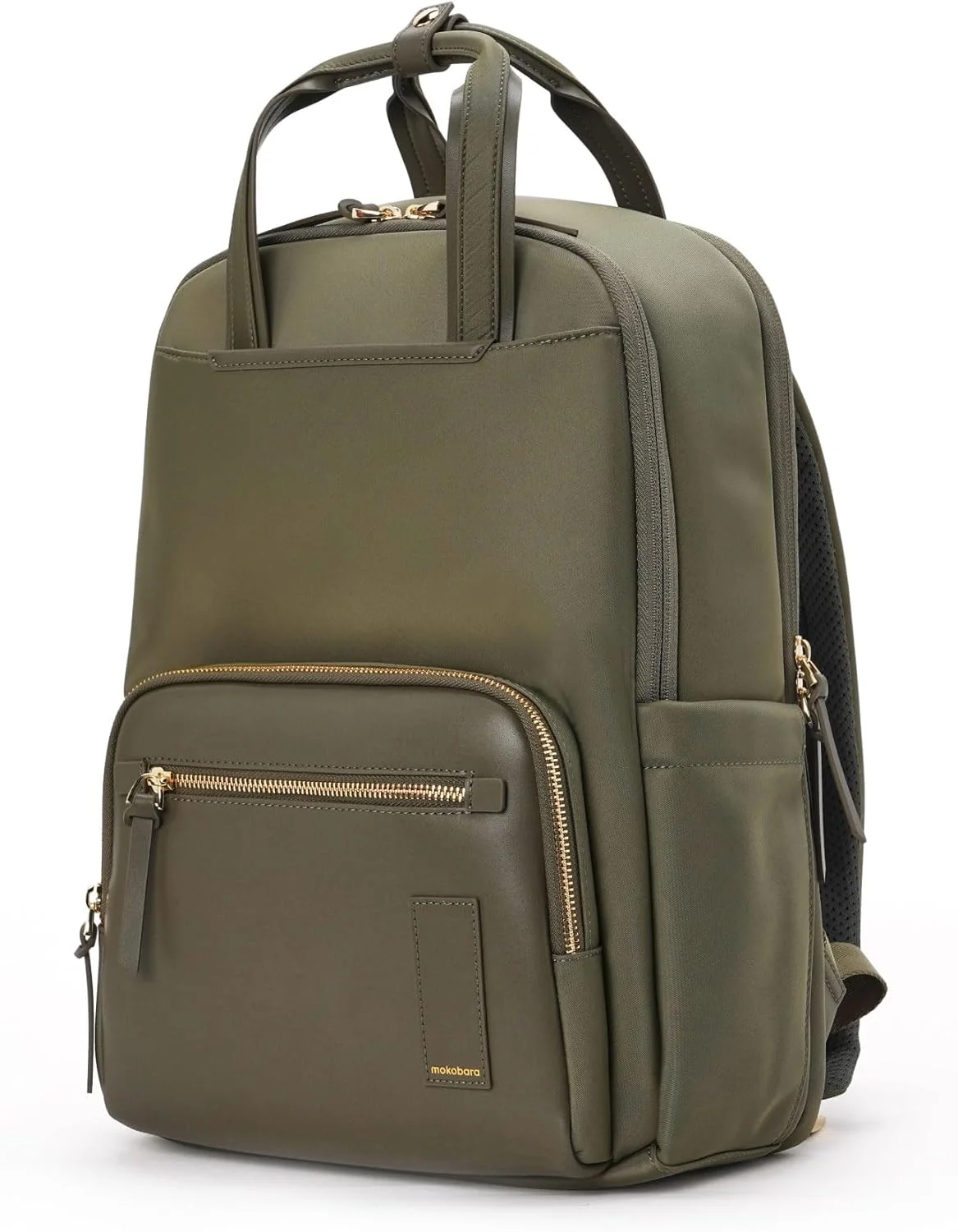  کوله پشتی مدل Sundae از جنس نایلون نرم ضد آب موکوبارا، مناسب برای لپ تاپ 15 اینچی، دارای آستین چمدان، مناسب کار، سفر و استفاده روزانه، مشکی، زنانه