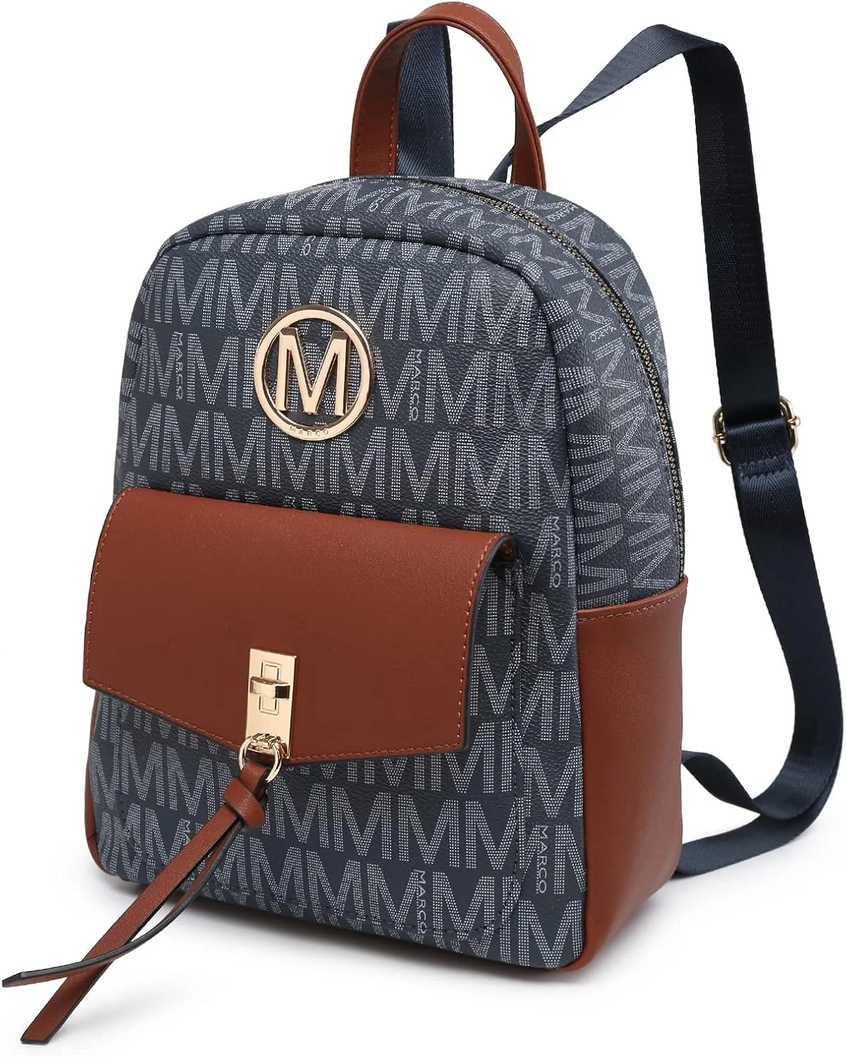 کیف کوله پشتی کوچک زنانه MKP، کوله پشتی شیک و فانتزی، کیف دستی و کیف دوشی با آویز تزئینی