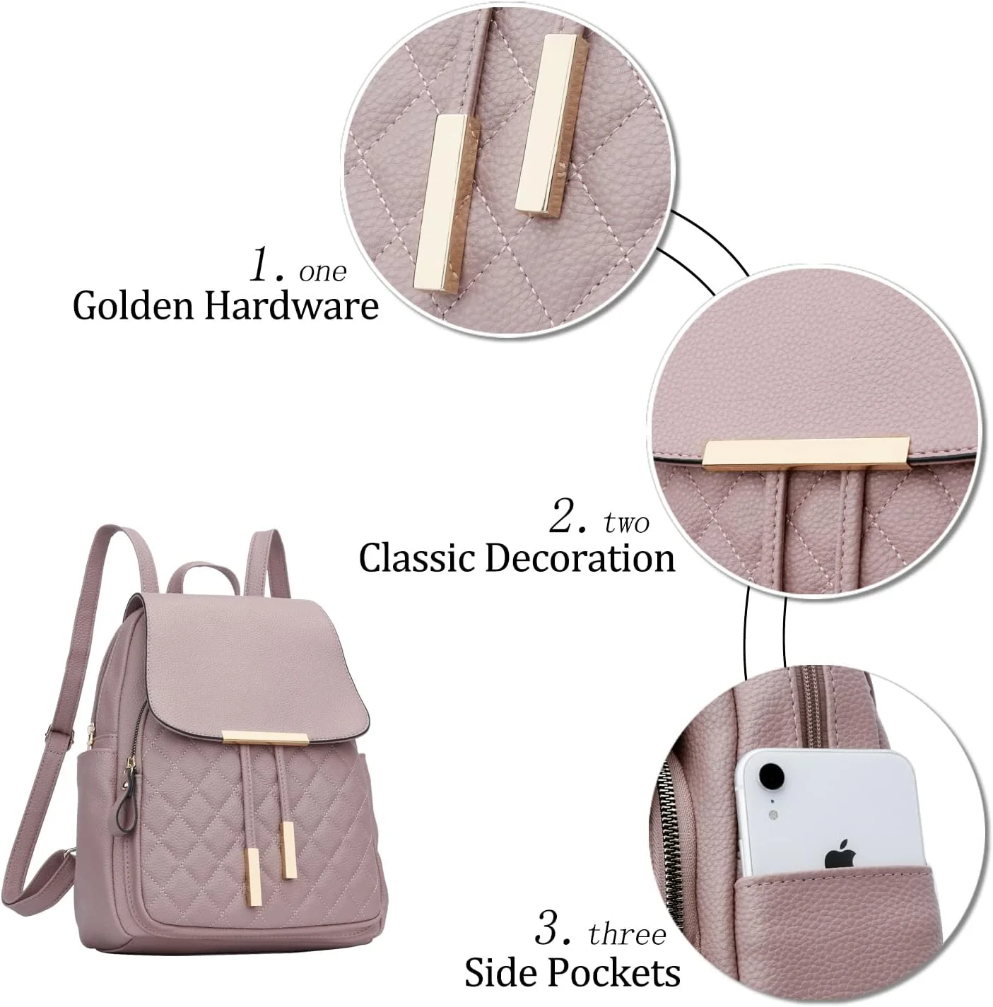 کیف کوله پشتی زنانه KKXIU مدل K-6038، کوله پشتی شیک و روزمره