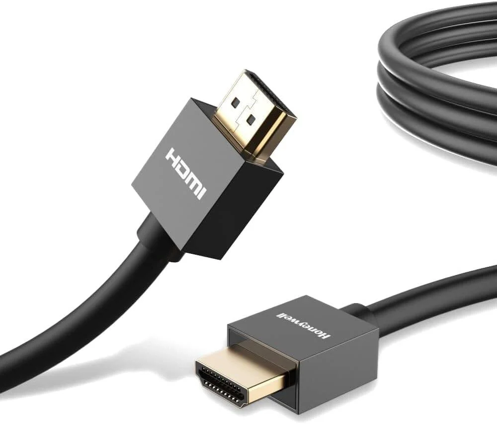 کابل HDMI 2.0 پرسرعت هانیول با اترنت، رزولوشن 3D/4K@60Hz UHD، طول 2 متر (6.6 فوت)، 18 گیگابیت بر ثانیه، پرسرعت، سازگار با تمام دستگاه های دارای HDMI | HC000008/HDM/2M/BLK/SLM