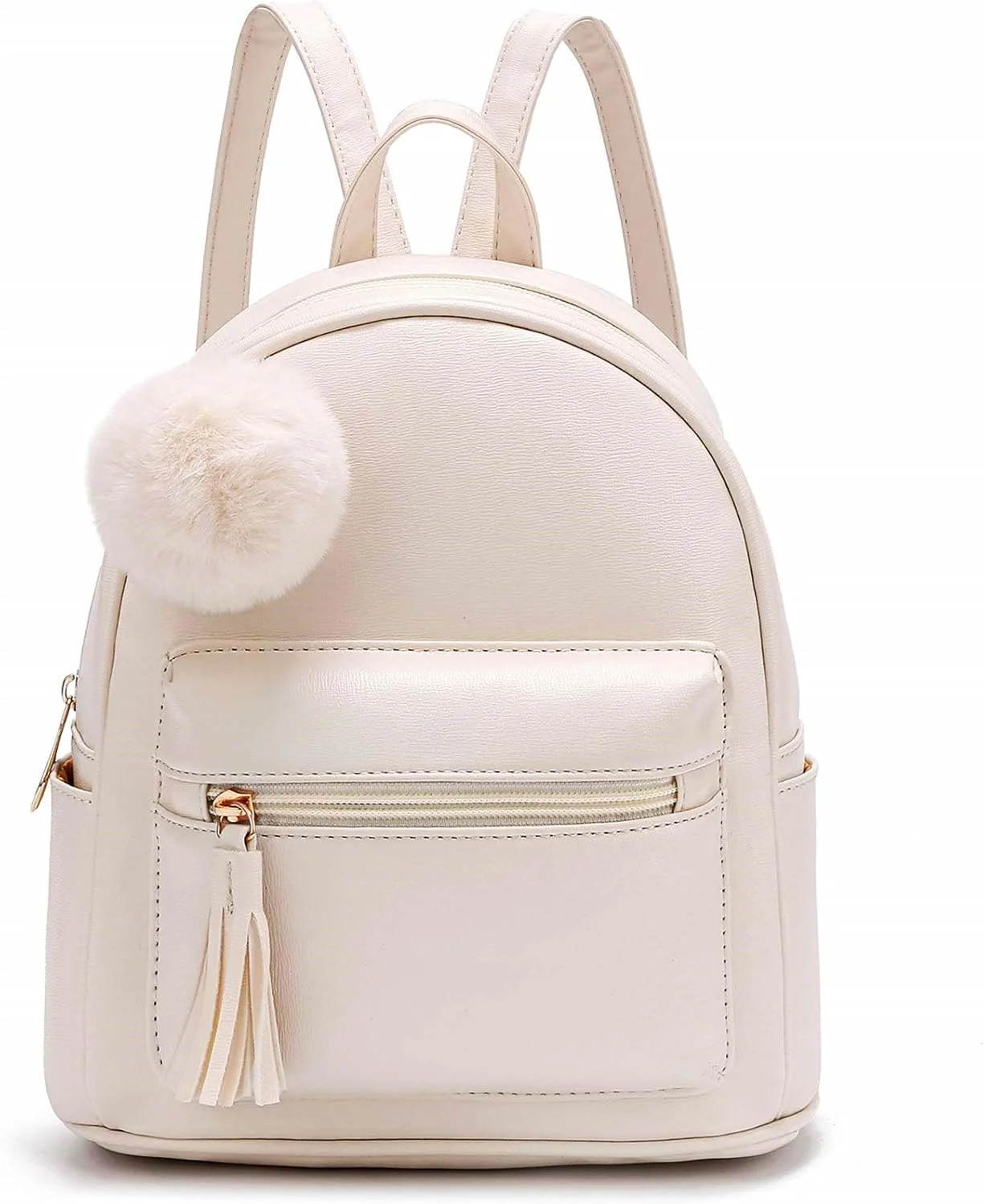 کیف کوله پشتی مینیاتوری IHAYNER برای دختران نوجوان و زنان، کیف چرمی PU با آویز تزئینی