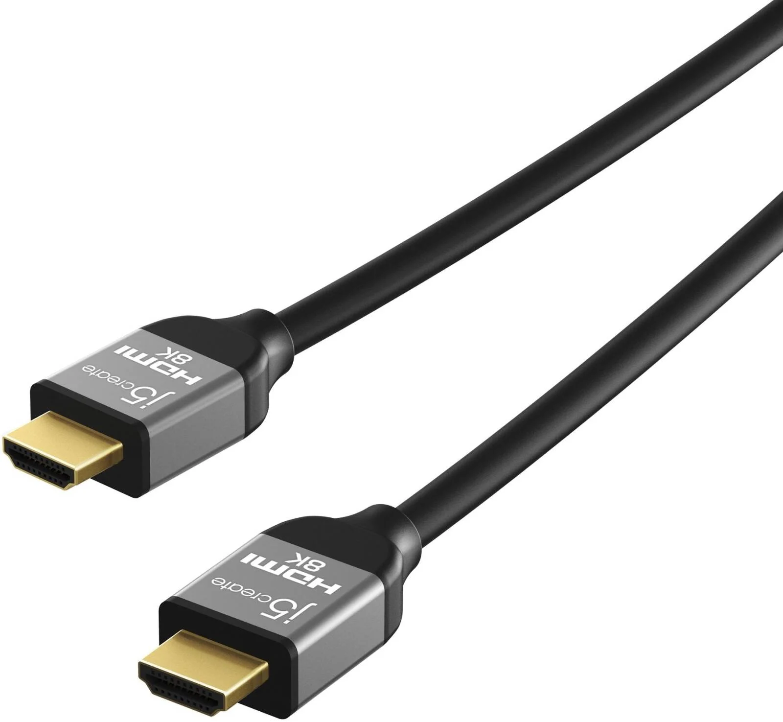 کابل HDMI فوق العاده پرسرعت J5create، رابط HDMI نر به HDMI نر، تا 60 هرتز @ رزولوشن 7860 x 4320، نرخ انتقال داده 48 گیگابیت بر ثانیه، کانکتور با روکش طلا، طول کابل 2 متر، مشکی | JDC53