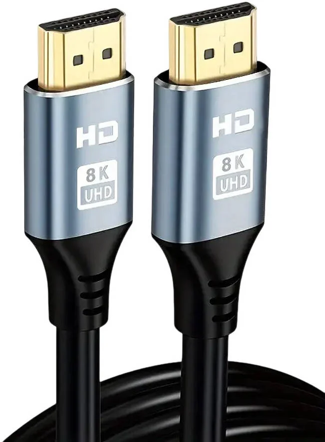 کابل فوق العاده با کیفیت 8K HDTV جاست لینک، 48 گیگابیت بر ثانیه، طول 1.5 متر، پشتیبانی از 3D 8K@60Hz، 4K@120Hz، HDR10، eARC، DTS X، Dynamic HDR، اتصال نر به نر، مشکی